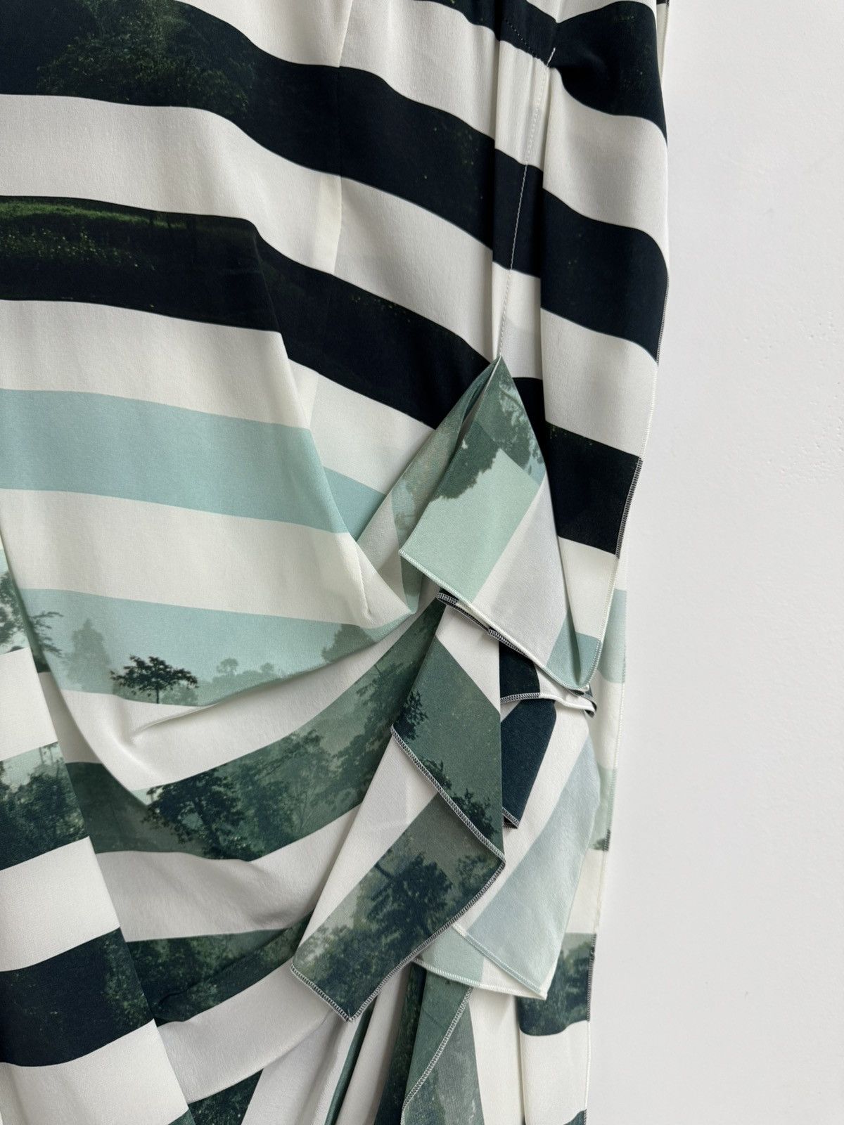 Dries Van Noten Dries Van Noten Forest Print Striped Dress – Size 38 Size S / US 4 / IT 40 - 3 Thumbnail