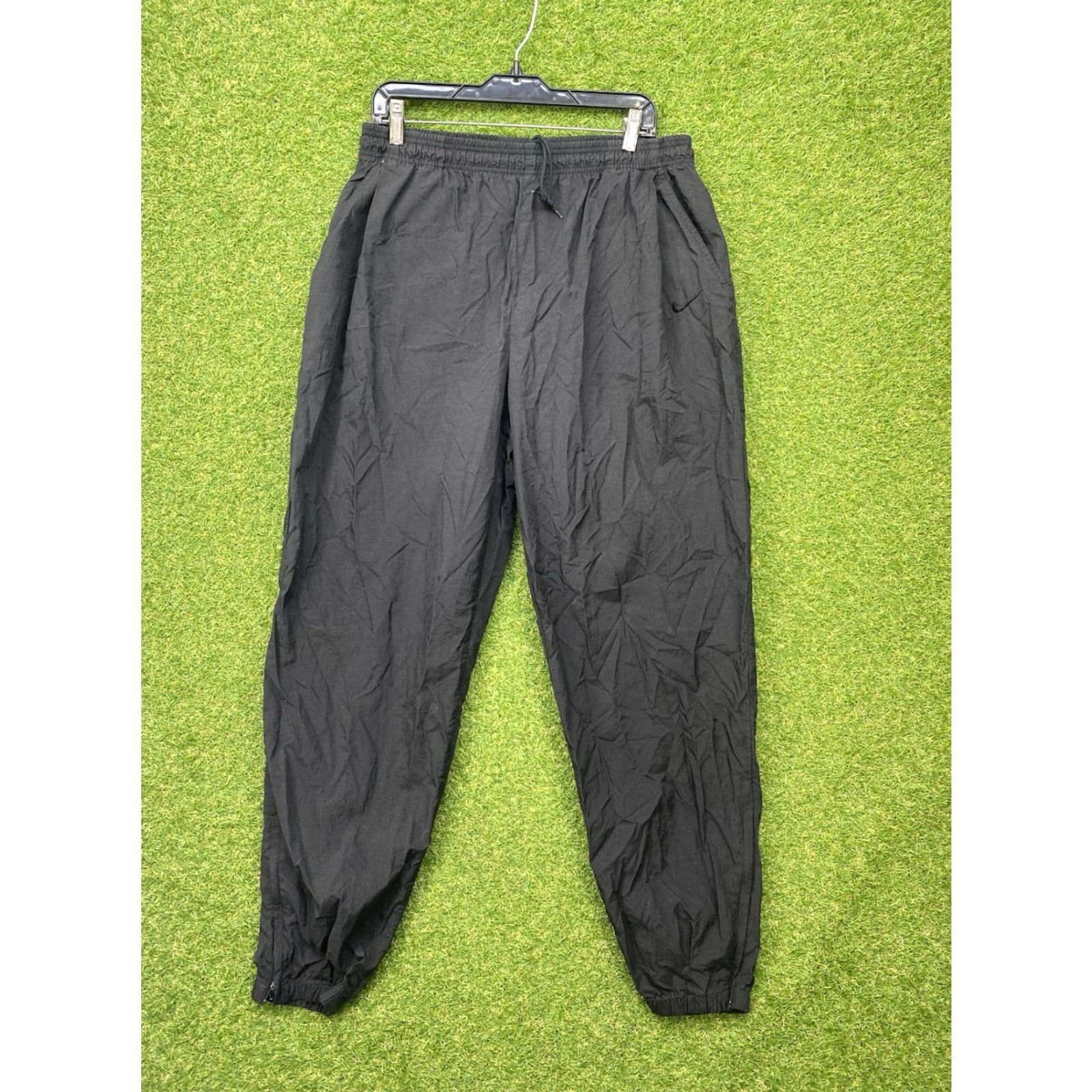 Nike Nike Sweatpants Mens XL Trackpants Y2K Ankle Zip Lightweight Black 32x32 Sport Size 40" / US 18 - 2 Thumbnail
