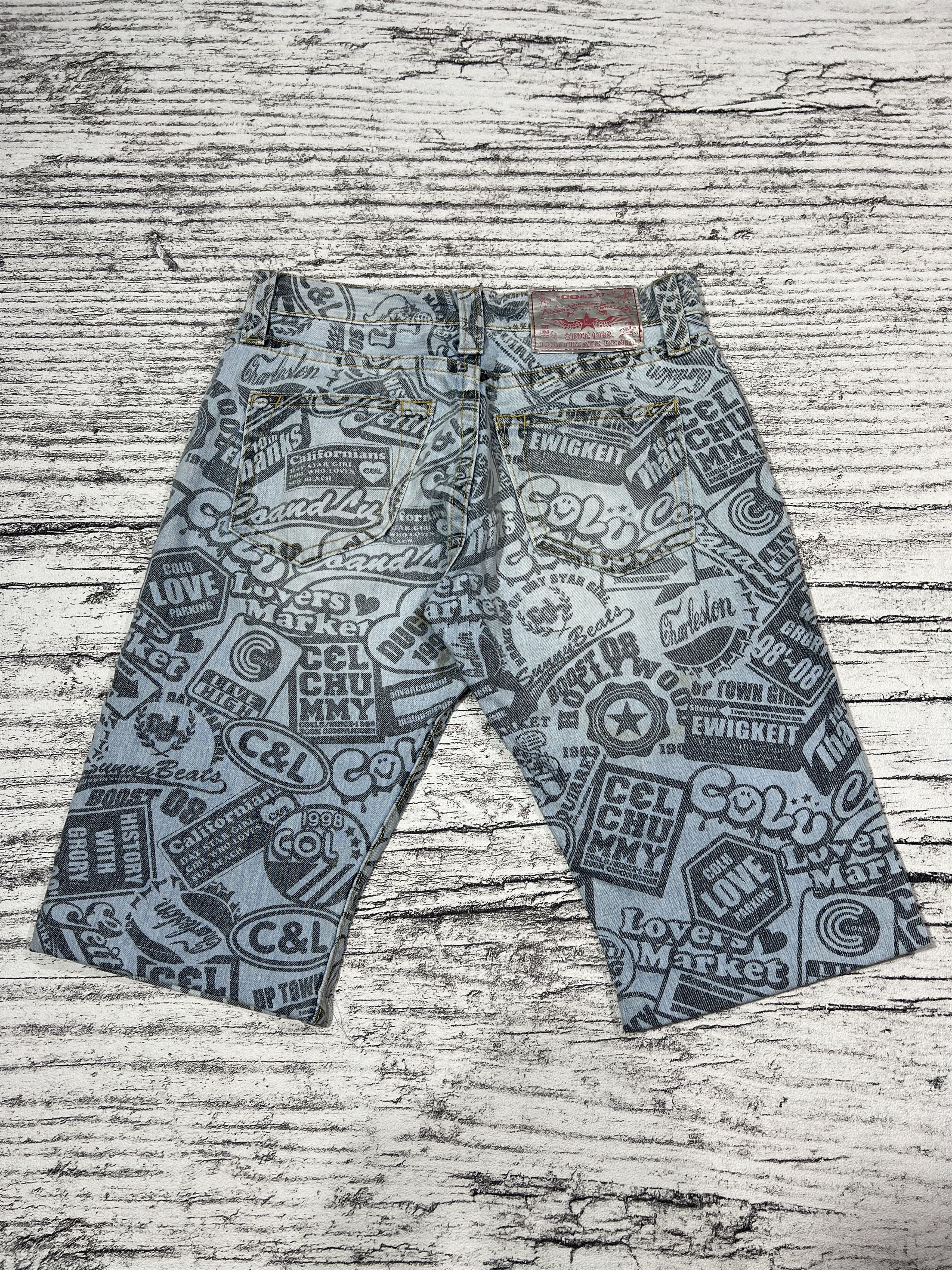 Japanese Brand 2000s Hysteric Poem Denim Jorts y2k Lgb Ifsixwasnine Size US 30 / EU 46 - 2 Thumbnail