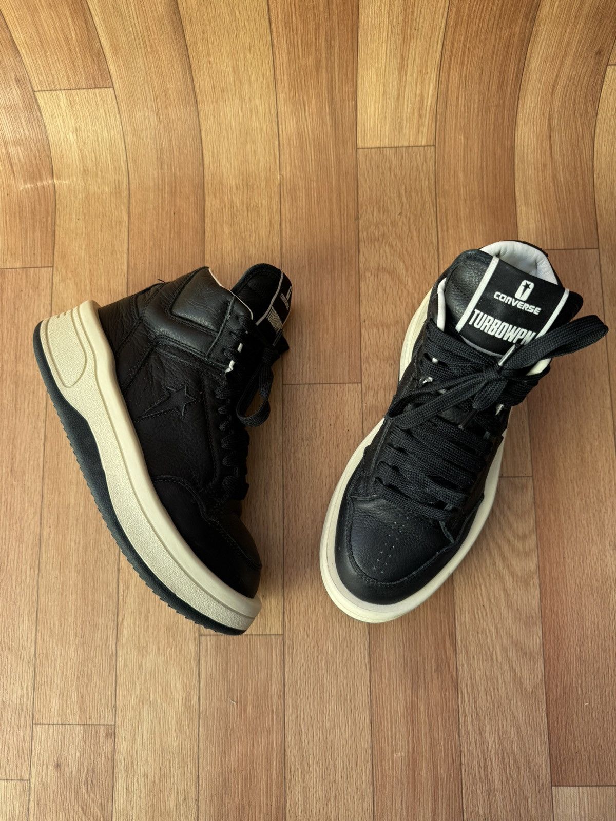 Converse × Rick Owens Drkshdw Turbowpn black cloud sneakers Size US 8.5 / IT 38.5 - 6 Thumbnail