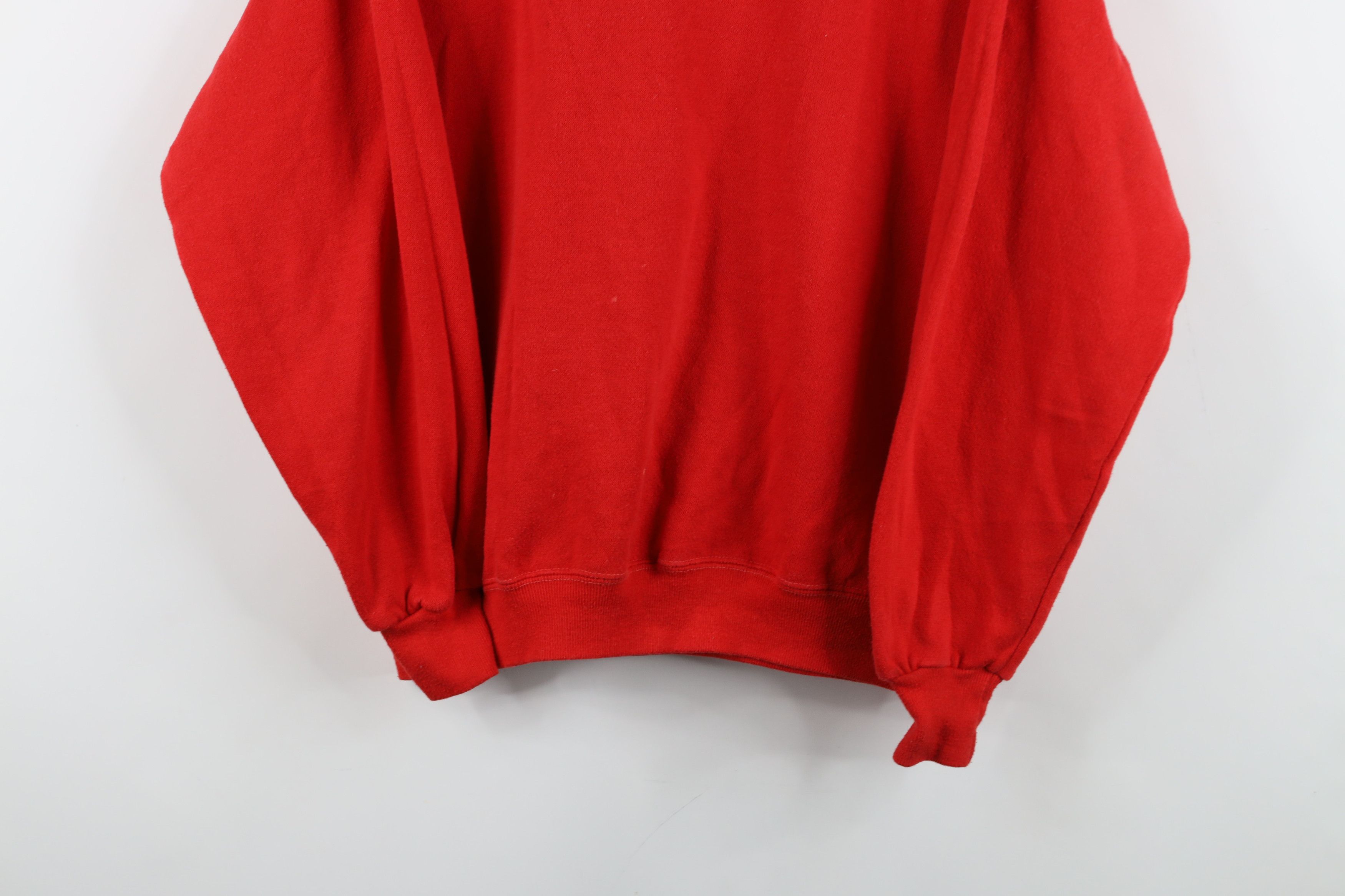 Vintage Vintage 70s Streetwear Blank Raglan Sweatshirt Red USA Size L / US 10 / IT 46 - 3 Thumbnail