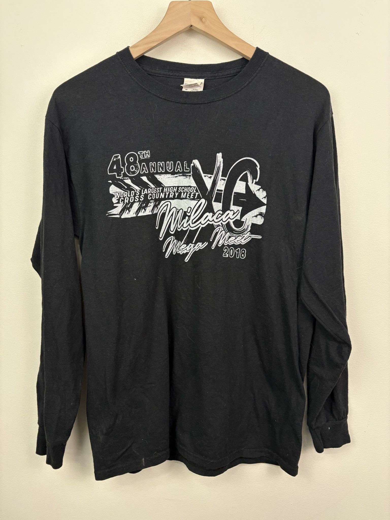 Jerzees × Vintage Vintage Y2K Milaca Minnesota Mega Meet Cross Country Pullover Longsleeve Size M Size US M / EU 48-50 / 2 - 1 Thumbnail