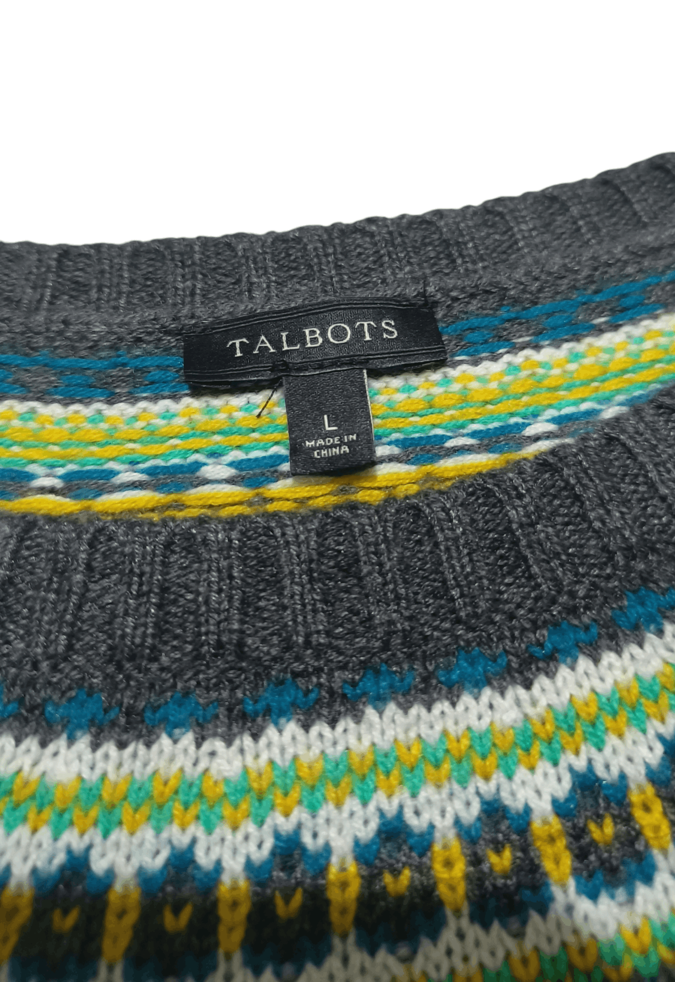 Talbots Vintage 90s TALBOTS Women's Ethnic Striped Knit Sweater Size L / US 10 / IT 46 - 9 Thumbnail