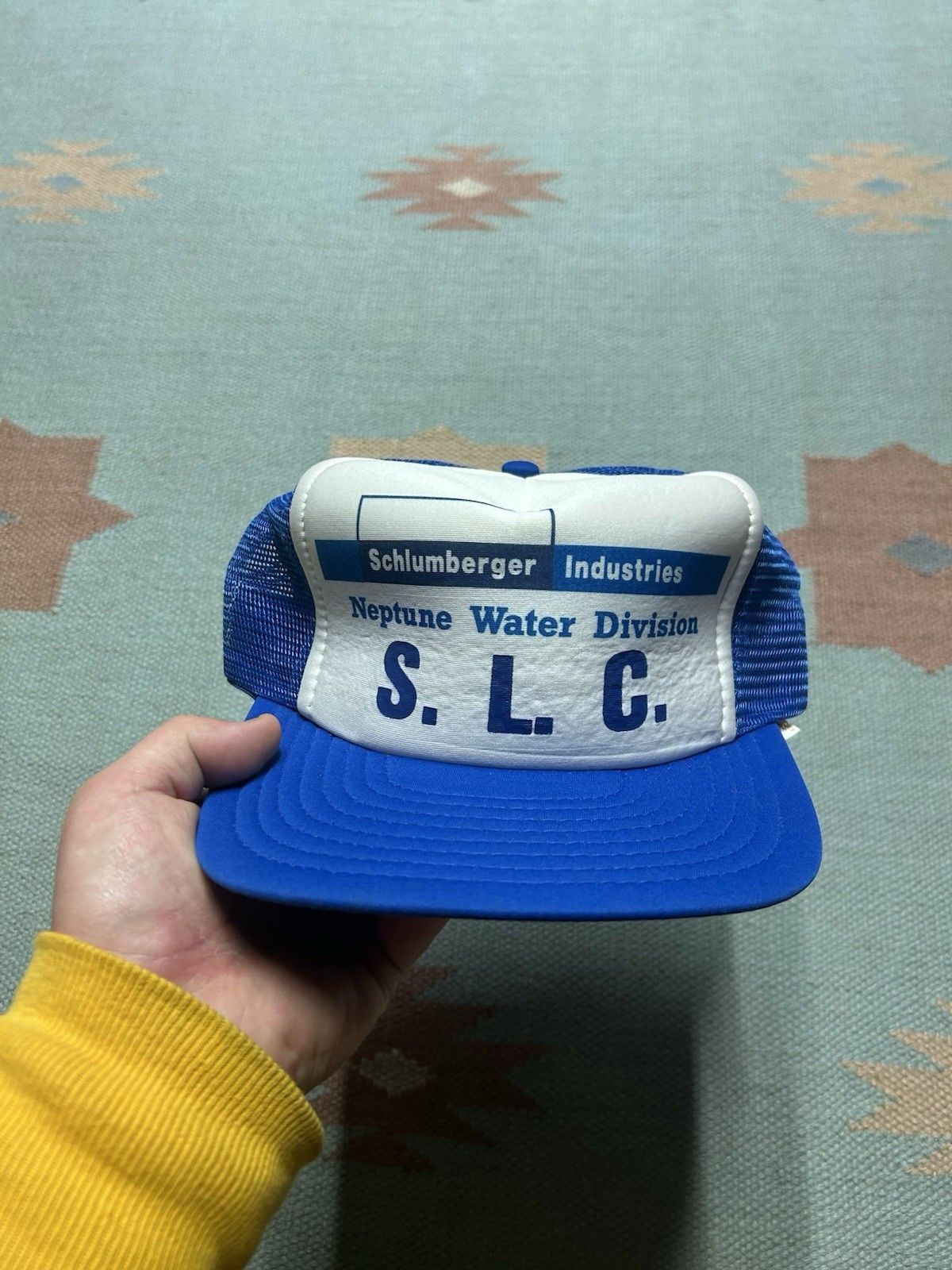 Vintage Vtg trucker hat Schlumberger industries Neptune water SLC Size ONE SIZE - 2 Thumbnail