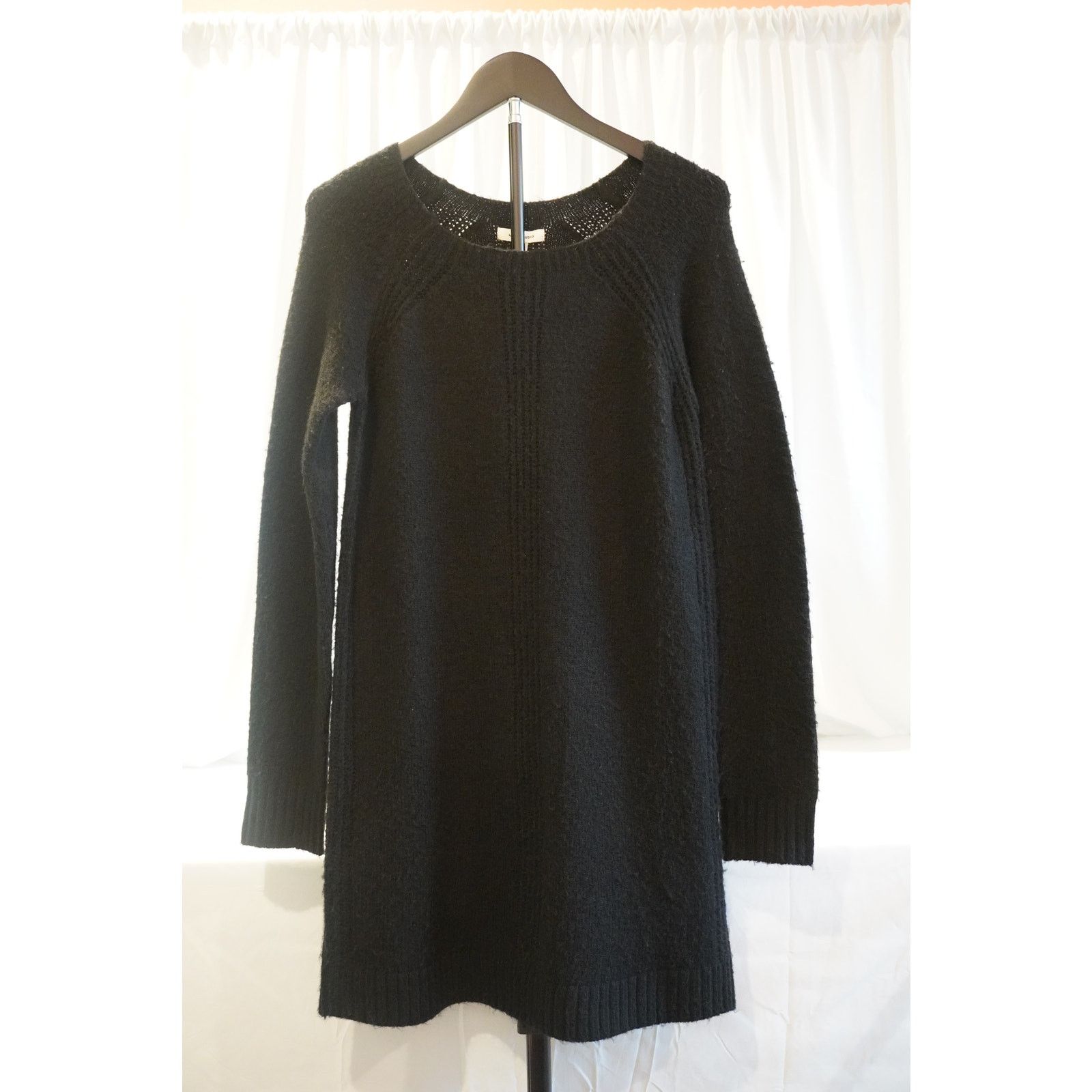 MAX&Co. Max Studio Black Knit Sweater Dress Long Sleeve Crew Neck Size S / US 4 / IT 40 - 1 Thumbnail