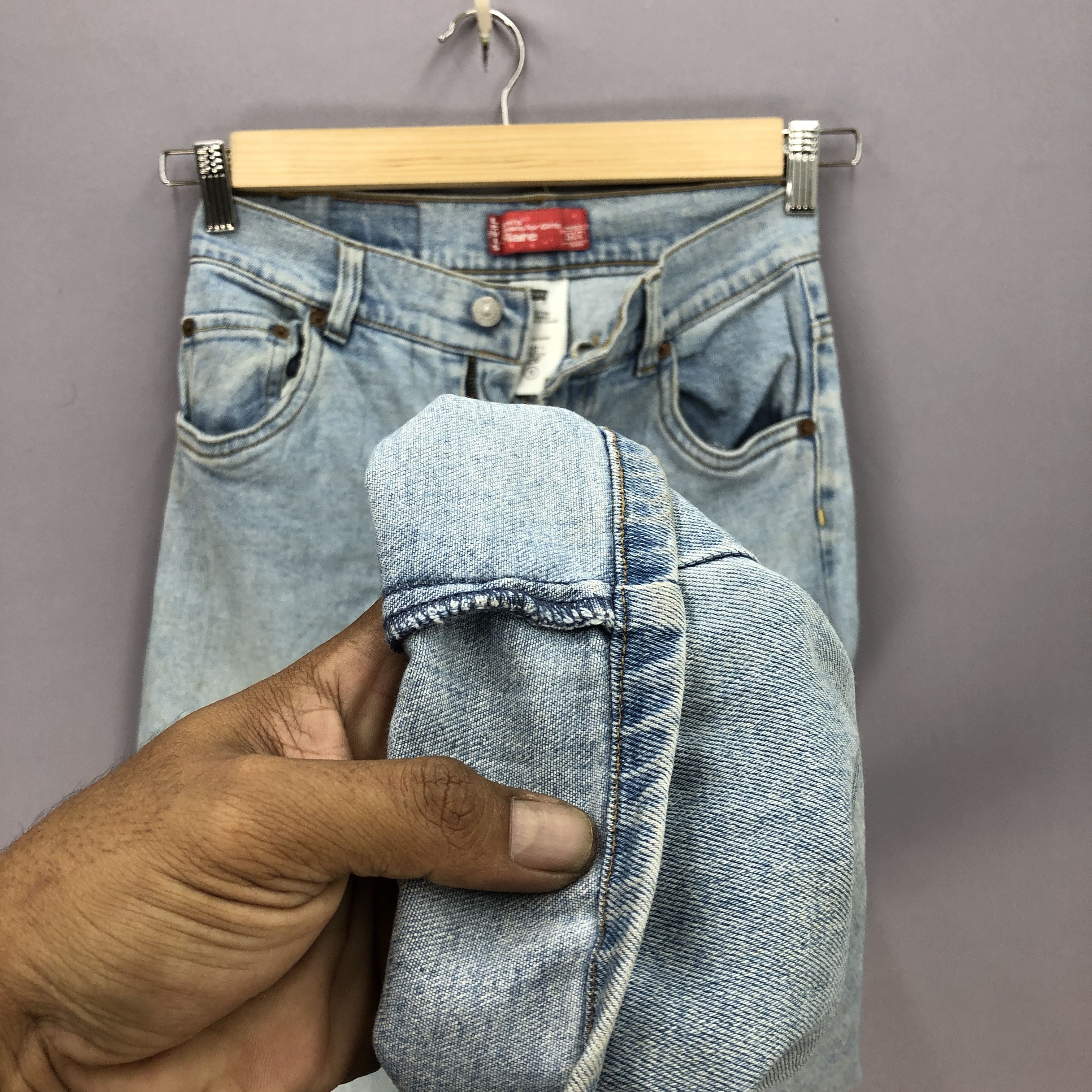 If Six Was Nine × Levi's × Vintage Vintage Levis 517 Wide Leg Jeans Levi's Flare Bootcut Denim Size 24" / US 00 / IT 34 - 9 Thumbnail