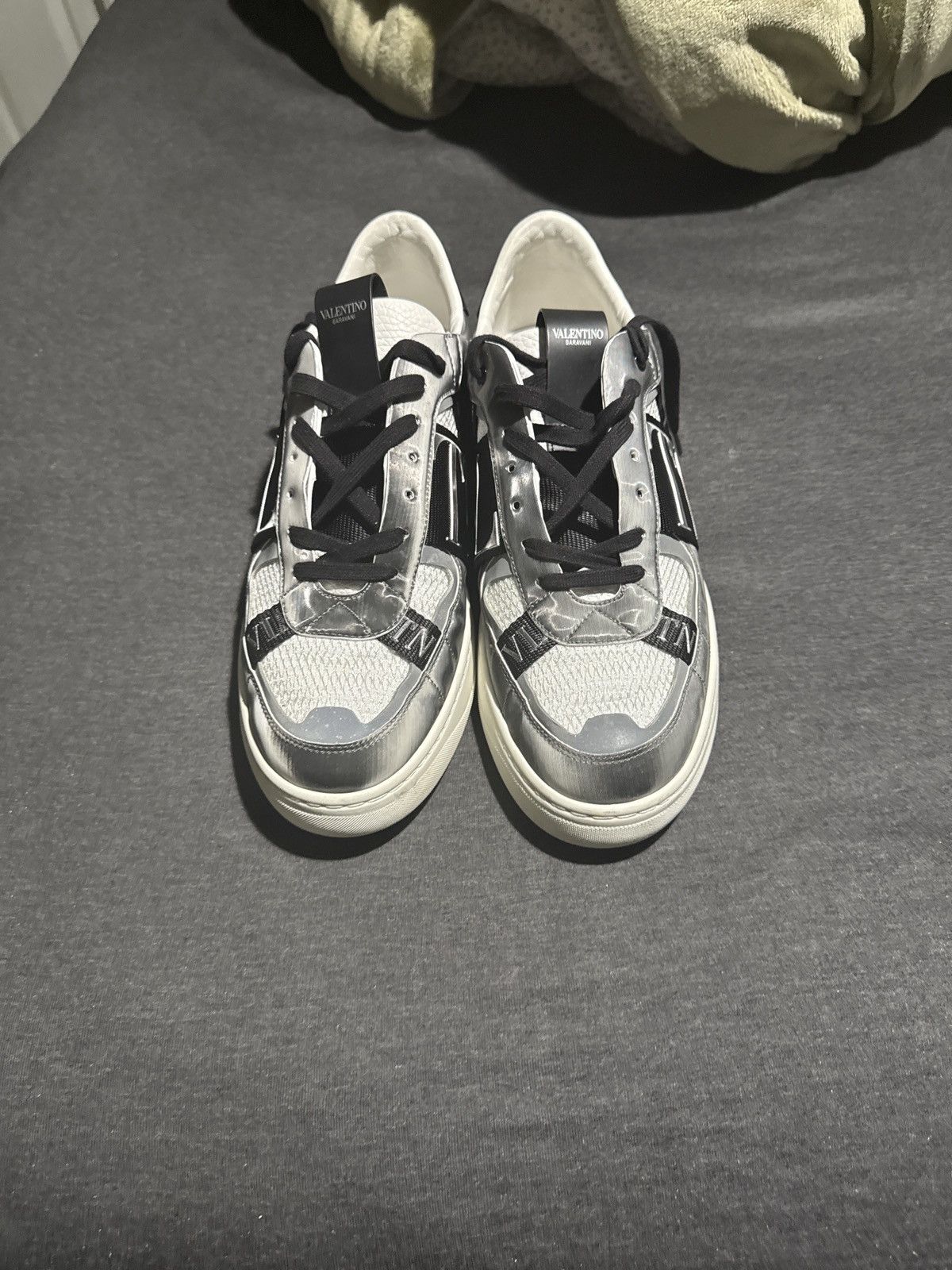 Valentino VL7N low top silver, black, and white Size US 13 / EU 46 - 3 Thumbnail