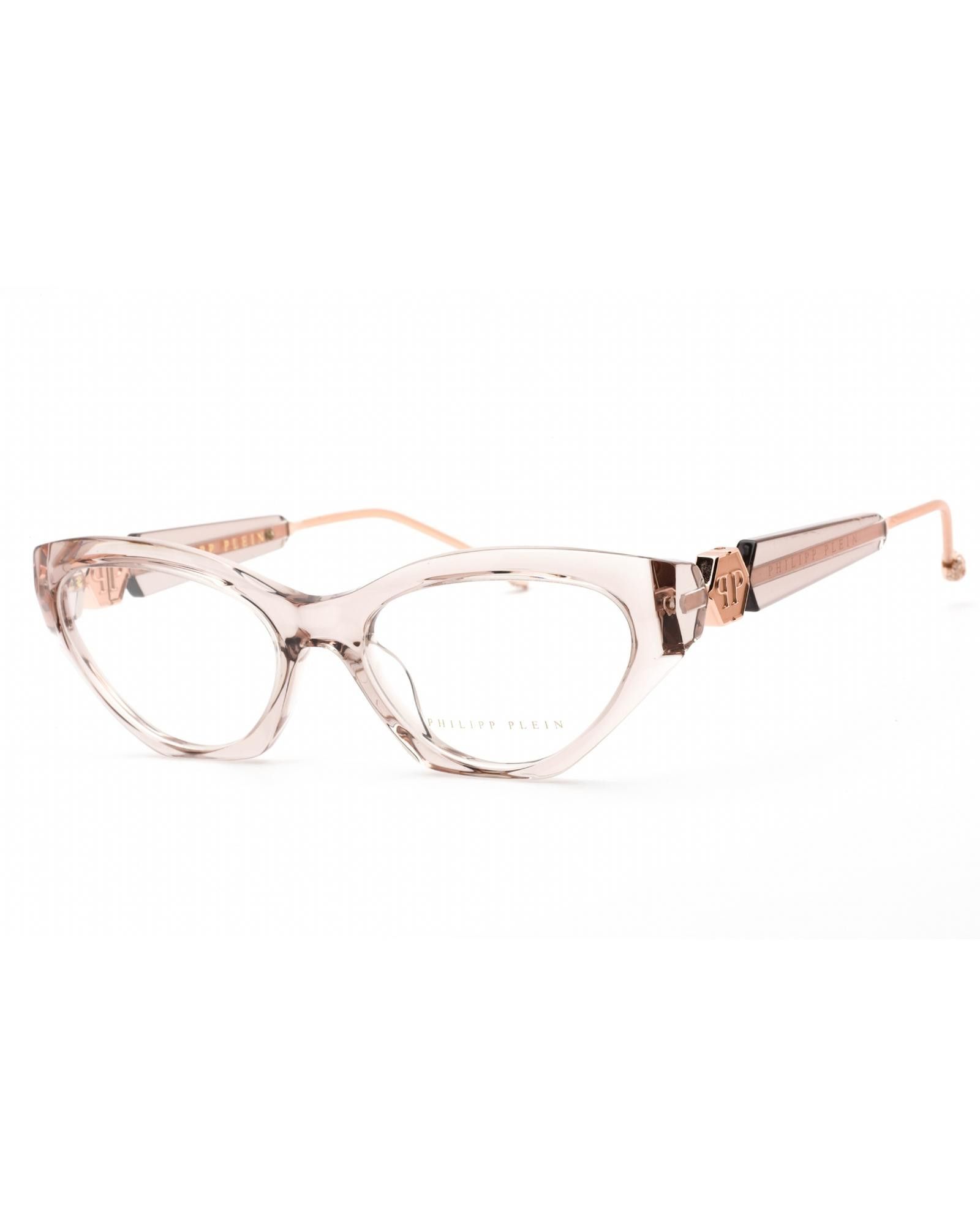 image of Philipp Plein Vpp069S Eyeglasses Transparent Beige / Clear Lens, Women's