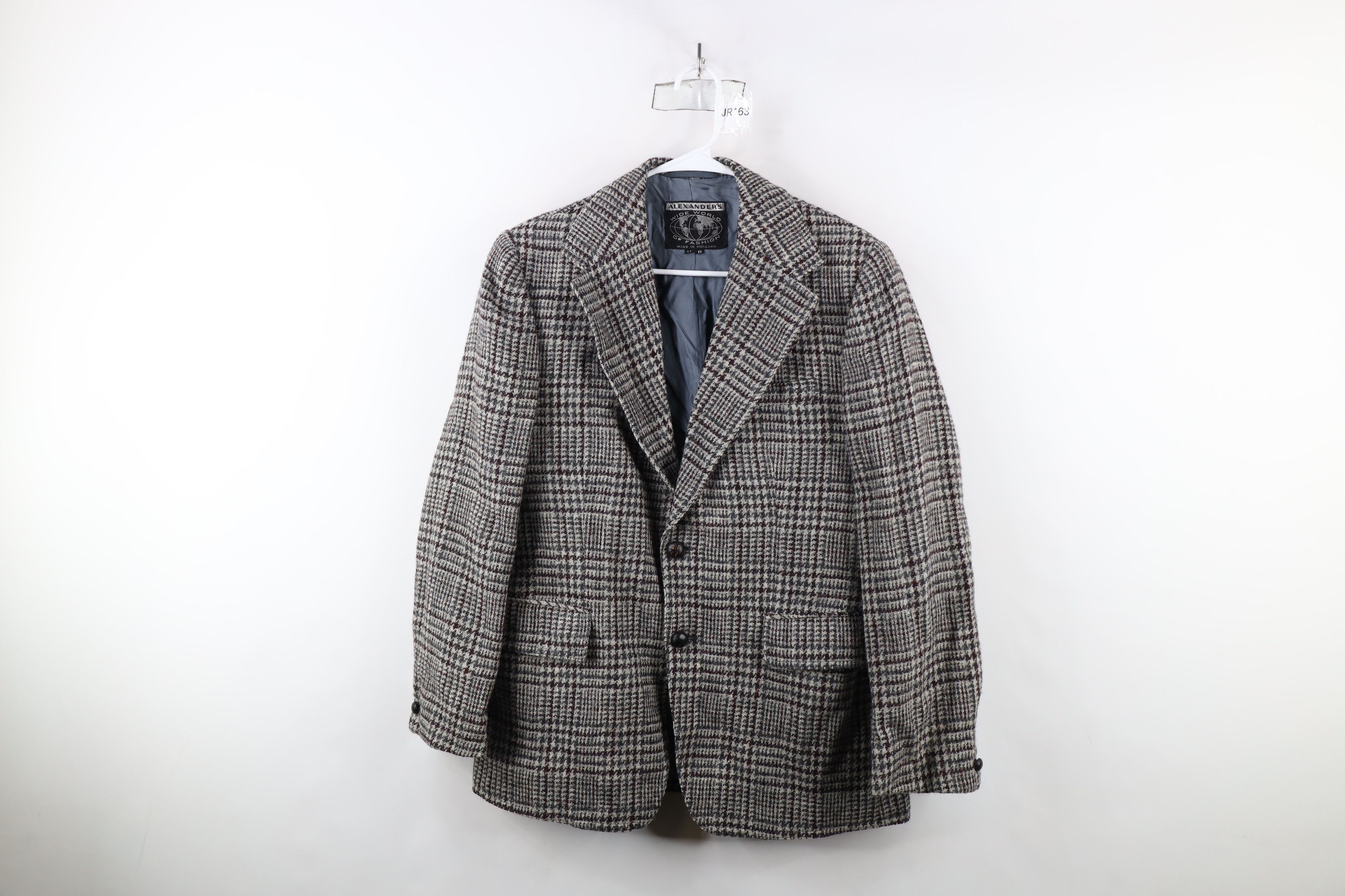 Vintage Vintage 70s Rockabilly Tweed Houndstooth Sport Coat Jacket Size US XL / EU 56 / 4 - 1 Thumbnail