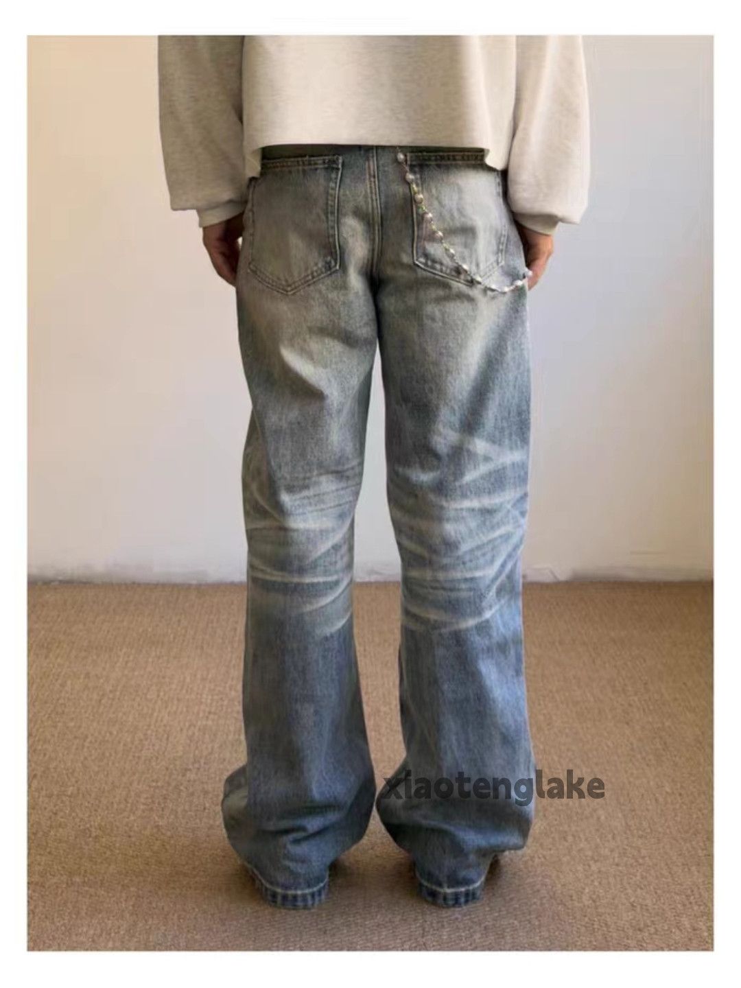 Jean ltx vintage loose baggy wide Leg flared cleanfit jeans Size US 32 / EU 48 - 6 Thumbnail