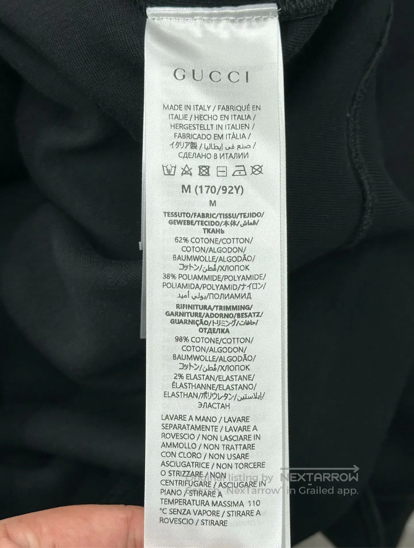 Gucci Guicci Black Embroidered Logo Long Sleeve Sweatshirt| Size US M / EU 48-50 / 2 - 4 Thumbnail