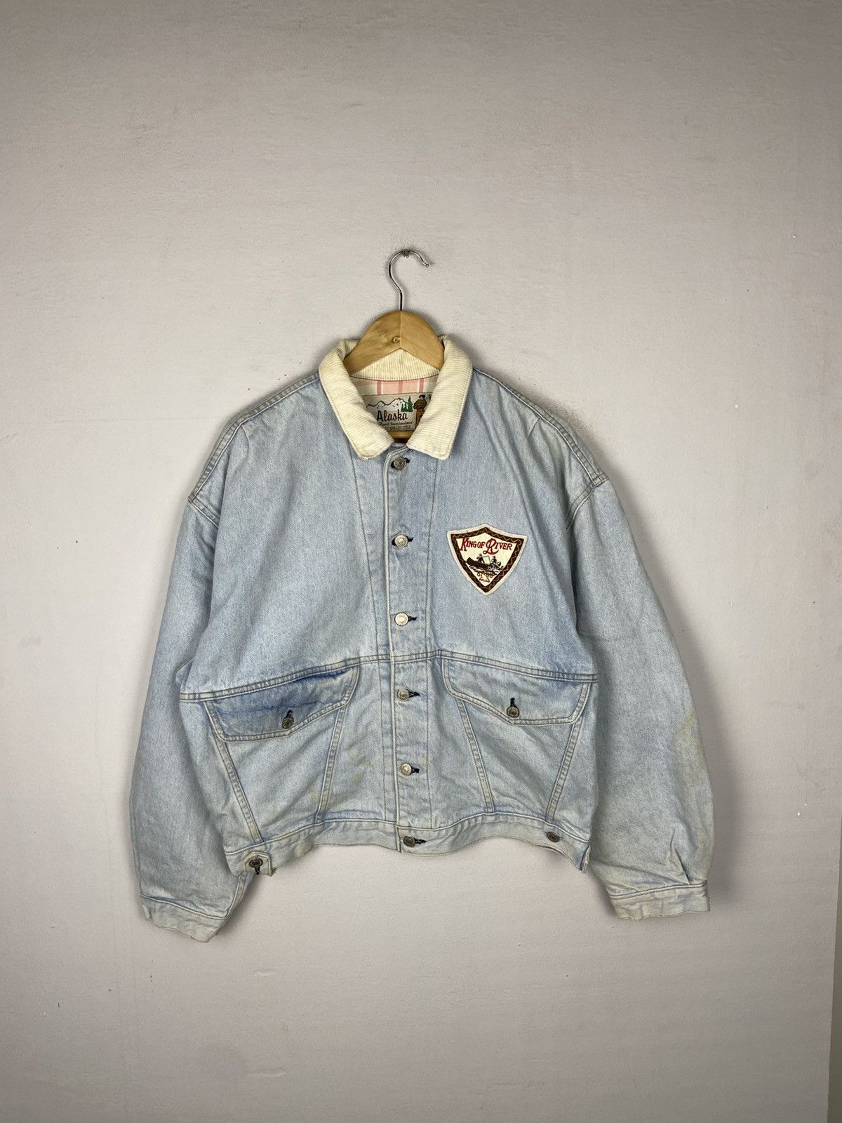 Levi's Vintage Clothing VINTAGE 80s LEVIS ALASKA WASHSTONE KING OF RIVER DENIM Size US L / EU 52-54 / 3 - 11 Thumbnail