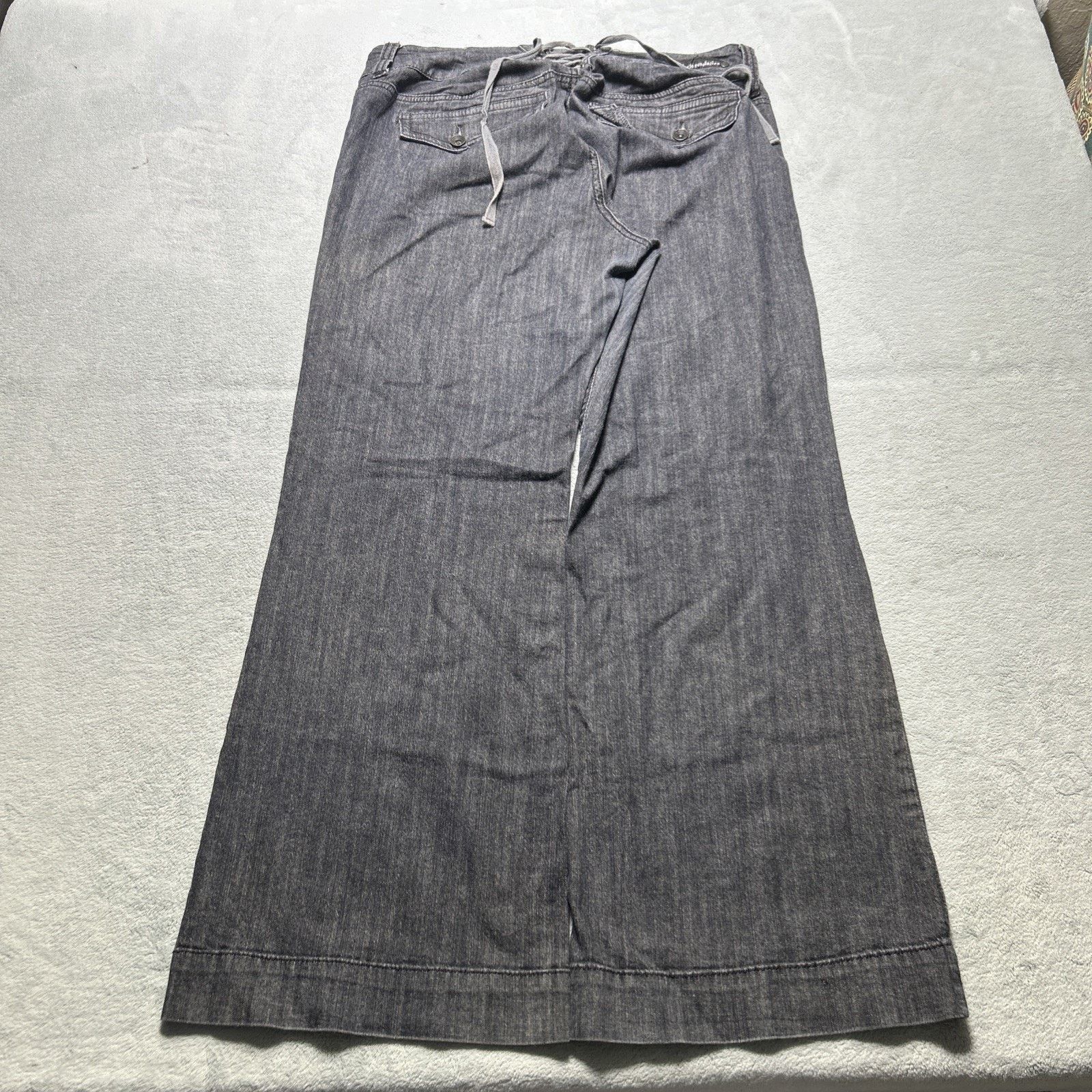 7 For All Mankind Y2k 2000s Tie Closure Beyond Baggy Jeans Womens 18 36x30 Size 36" / US 14 / IT 50 - 3 Thumbnail