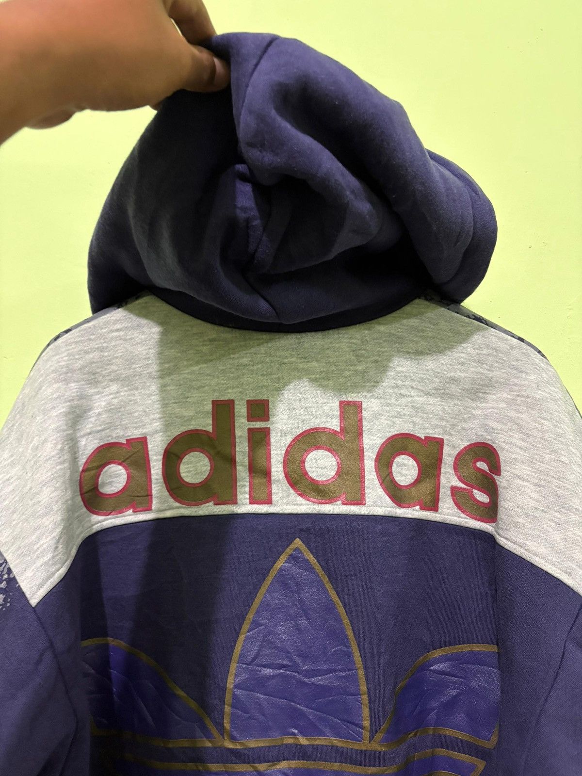 Adidas Vintage Adidas Zipper jacket With hoodies Big Logo Design Size US M / EU 48-50 / 2 - 9 Thumbnail