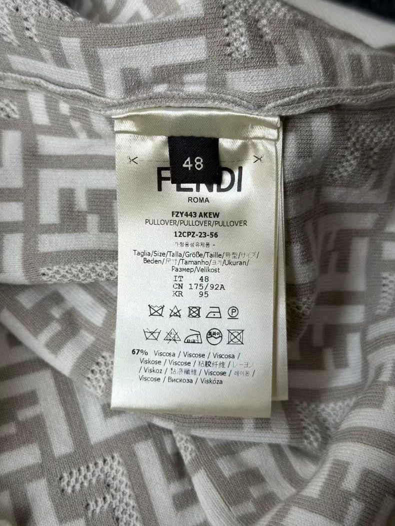 Fendi Fendi All Over Knit Short Sleeve Shirt Size US M / EU 48-50 / 2 - 4 Thumbnail