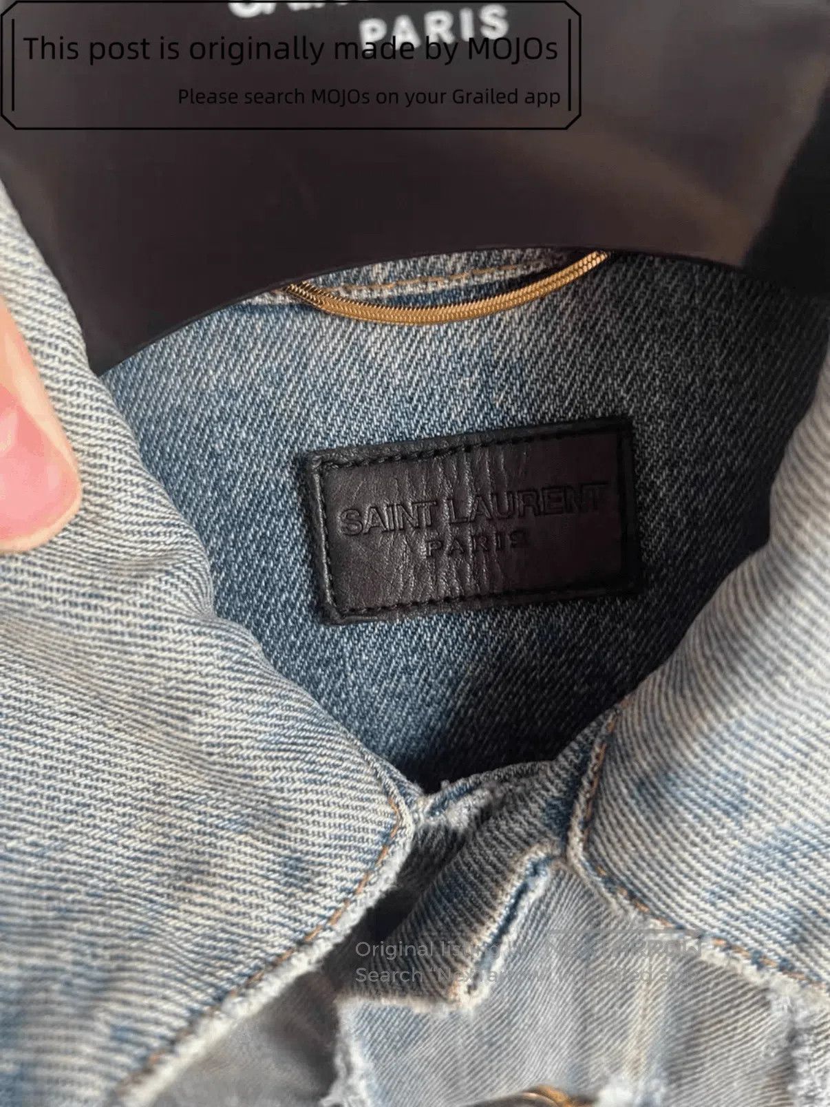 Saint Laurent Paris Sz XS Saint Laurent Paris 16SS Destory Denim Jacket mojos11 Size US XS / EU 42 / 0 - 2 Thumbnail