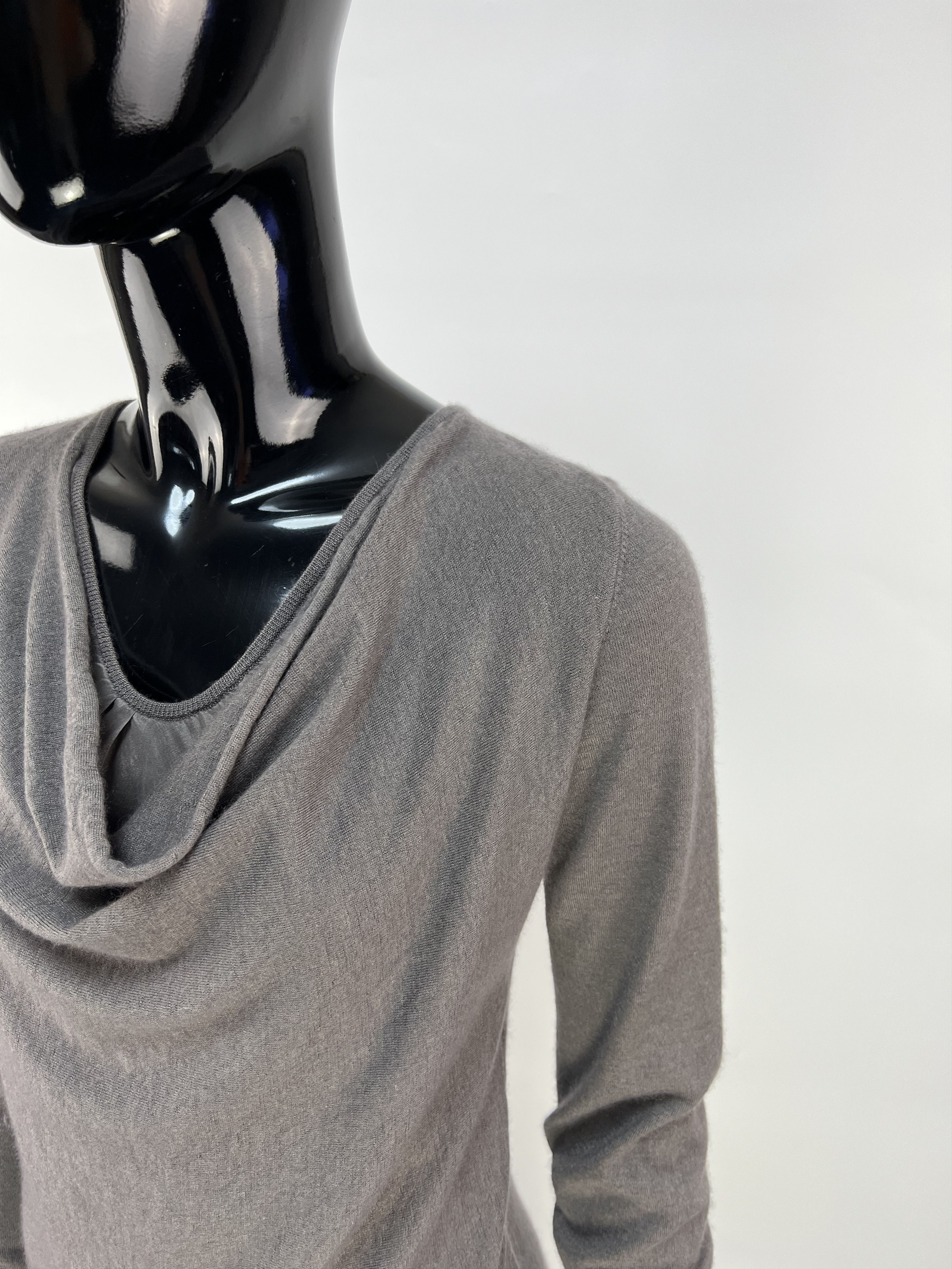 Brunello Cucinelli Brunello Cucinelli Gray Cashmere Silk Sweater Pullover Size M / US 6-8 / IT 42-44 - 5 Thumbnail