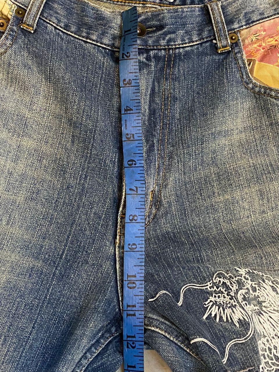 Japanese Brand KATAKURI TAMASHII TIGER & DRAGON EMBROIDERY DENIM PANTS Size US 32 / EU 48 - 11 Thumbnail