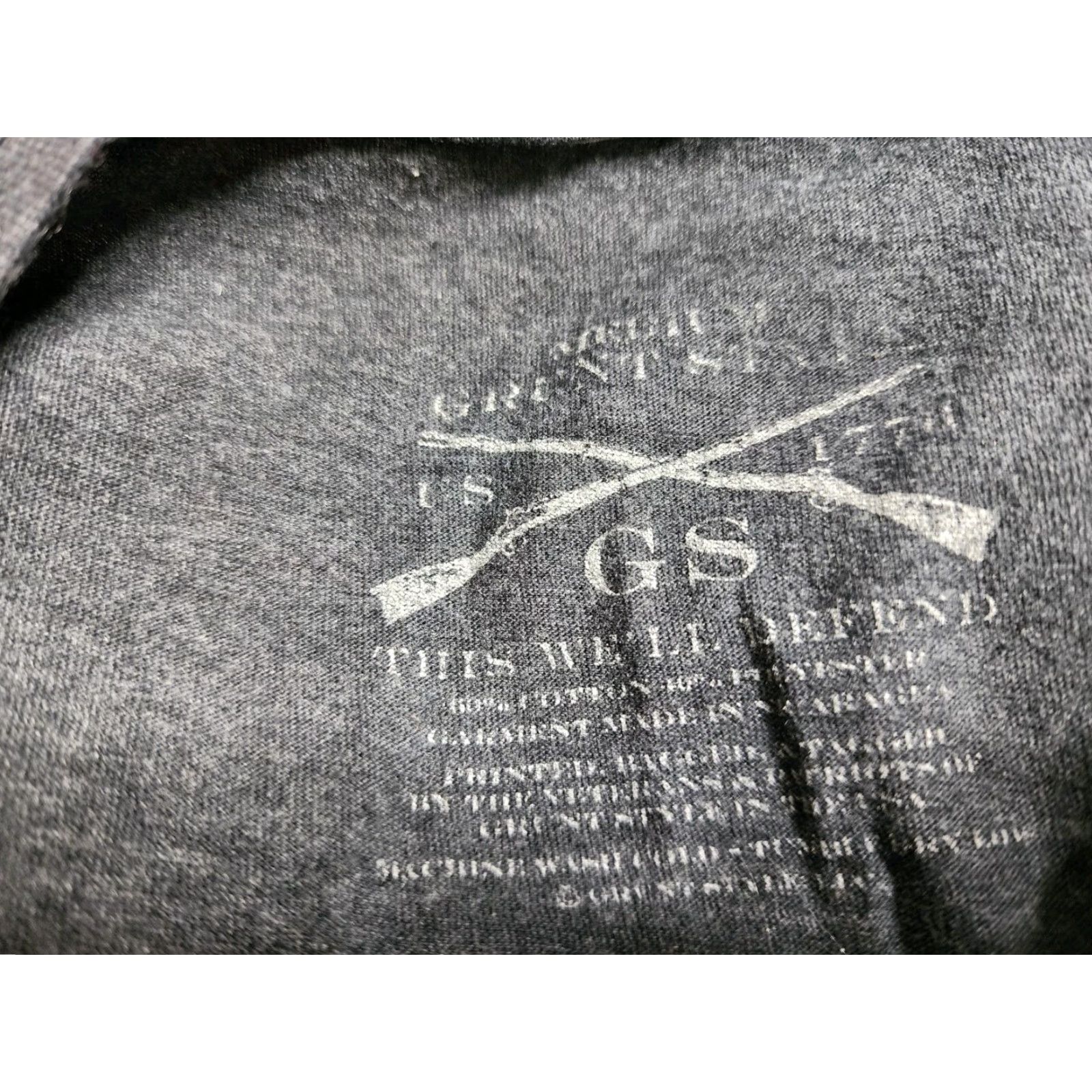 Vintage Womens M Grunt Style Bombs Away Pin Up T Shirt Patriotic USA Military Gray Crew Neck Short Sleeve T-Shirt Slim Regular Size M Womens Size M / US 6-8 / IT 42-44 - 4 Thumbnail