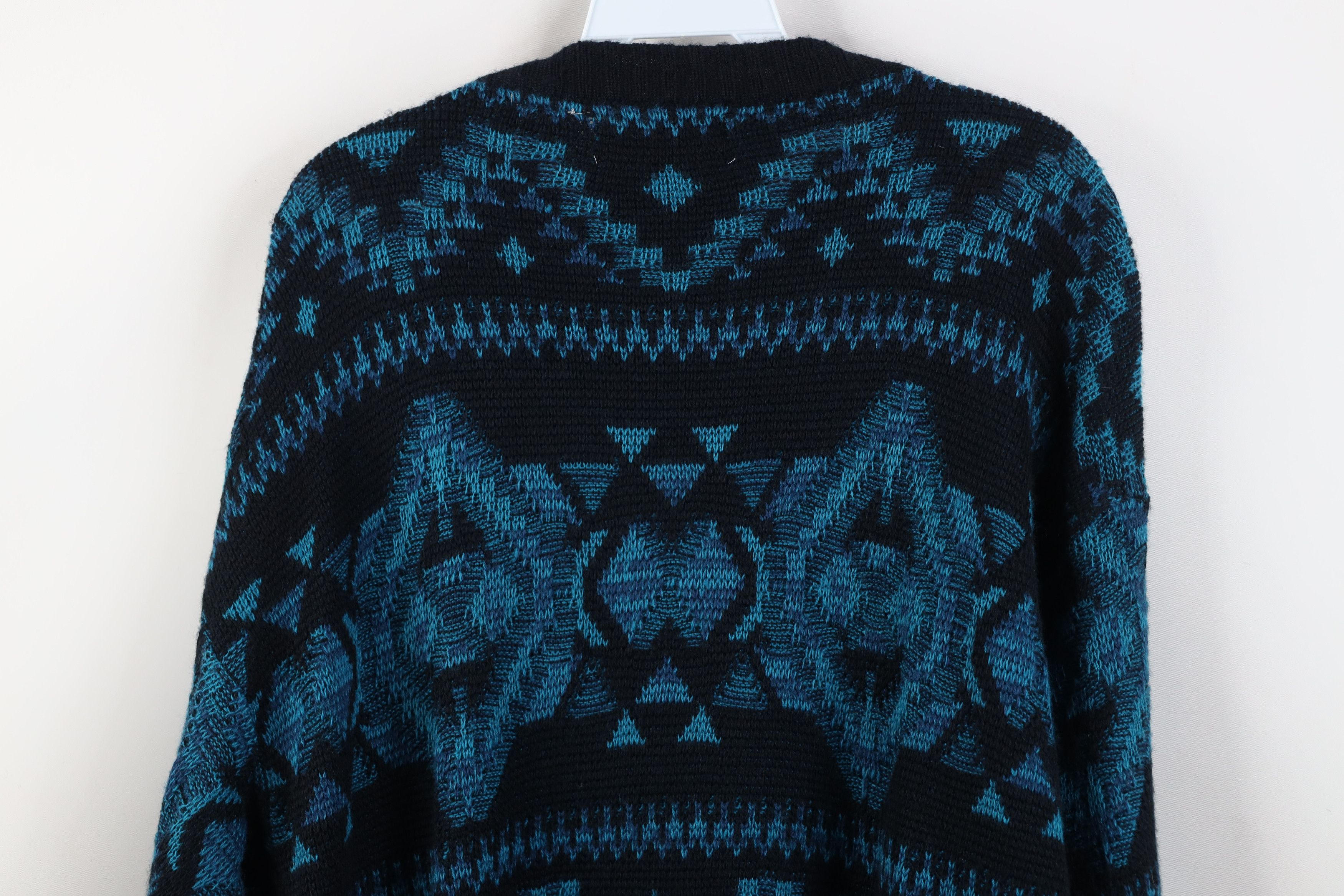 Vintage Vintage 90s Streetwear Southwestern Geometric Knit Sweater Size US XL / EU 56 / 4 - 11 Thumbnail