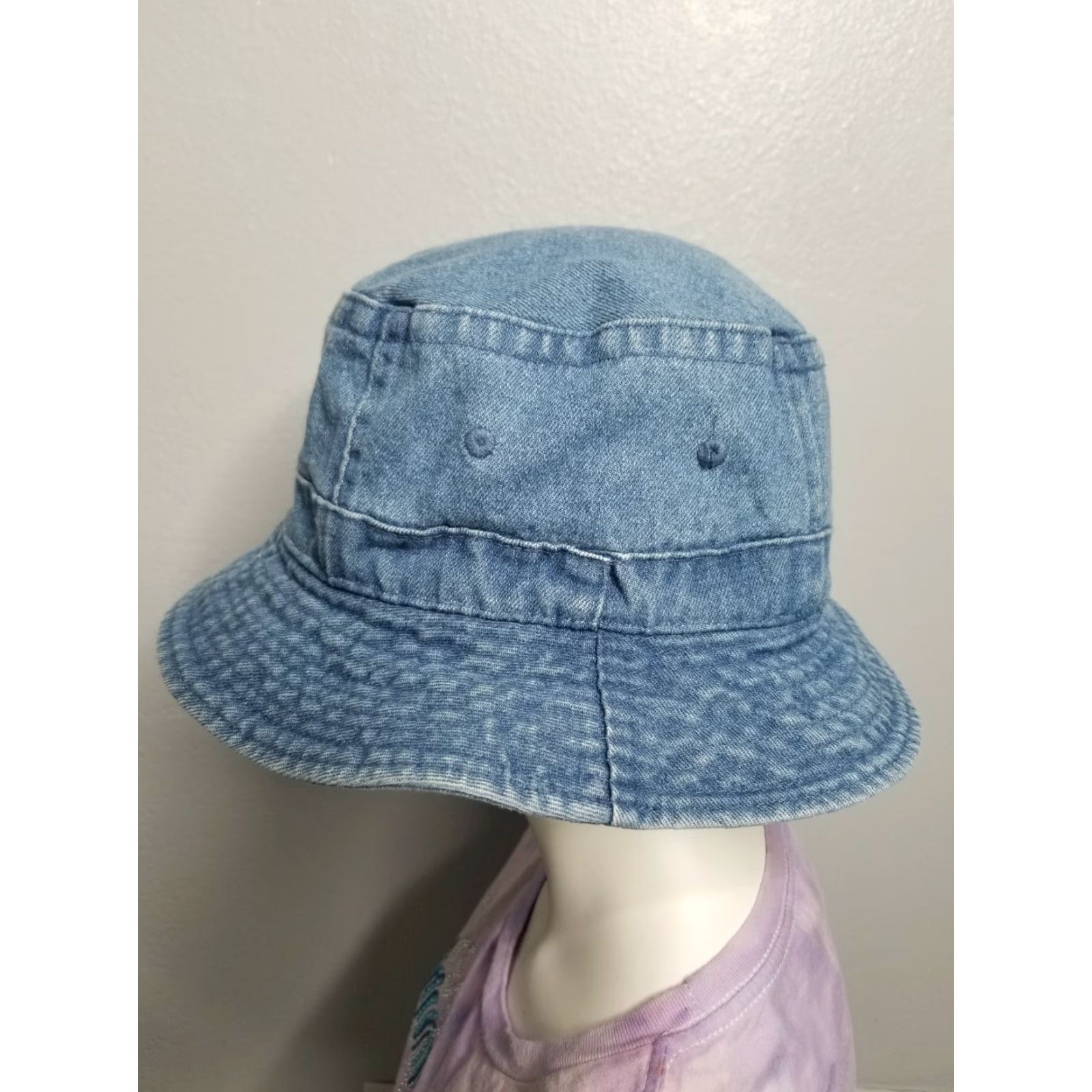 Denime VINTAGE Toppers Bucket Hat Blue Jean Denim One Size Embroidered Heart Size 42" / US 20 - 4 Thumbnail