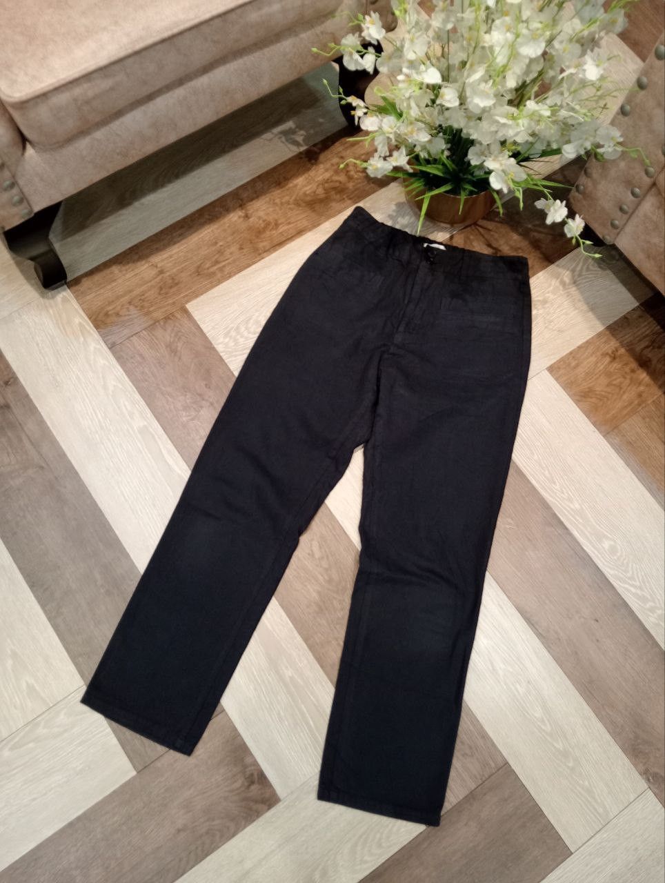 Issey Miyake ISSEY MIYAKE PLANTATION COTTON PANTS - SIZE S BLACK Size 28" / US 6 / IT 42 - 2 Thumbnail