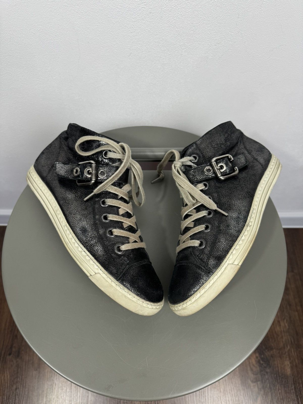Other Paul Green Black High Top Sneakers Buckle Shoes 39 Size US 8 / IT 38 - 1 Thumbnail