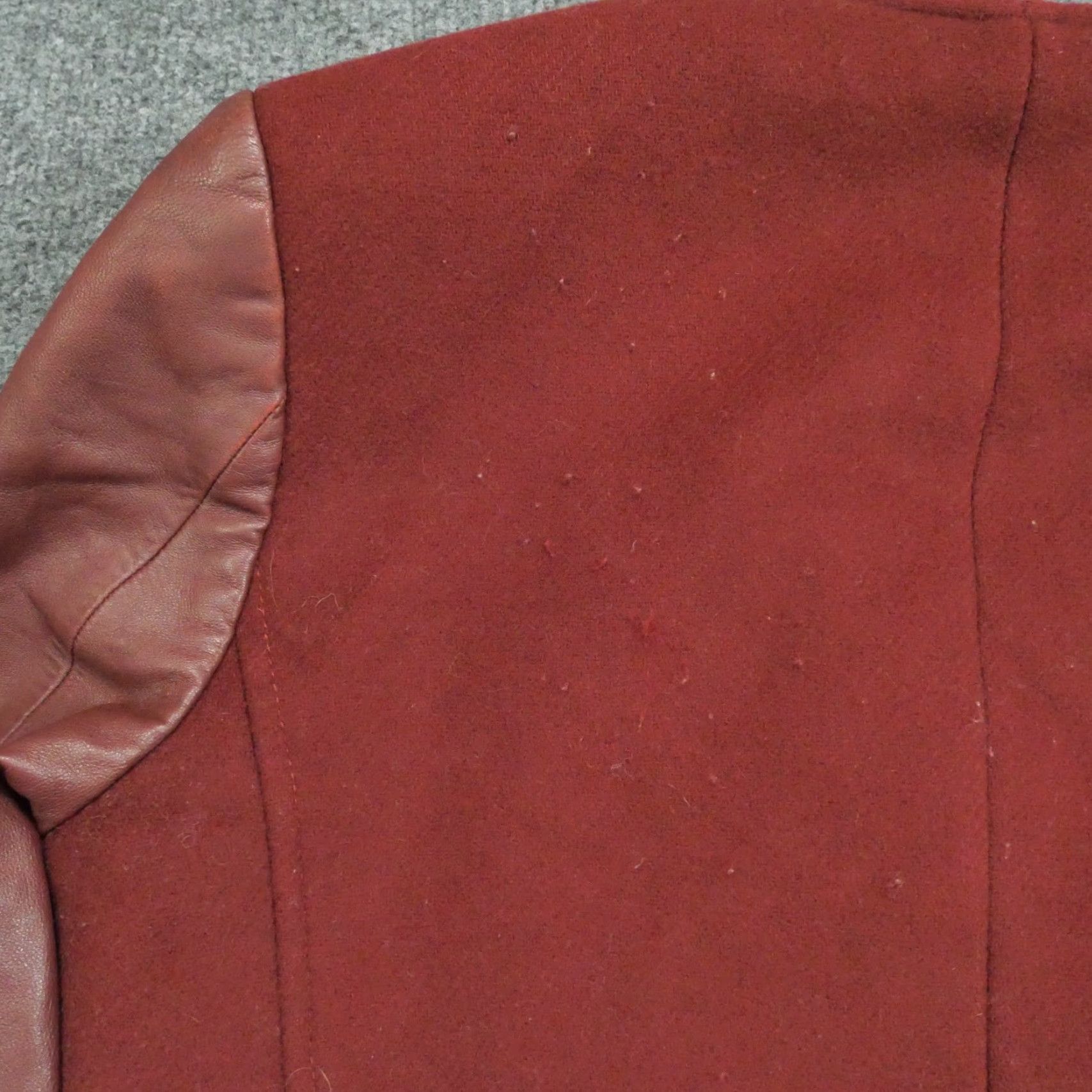 Zara Zara Jacket Womens Small Red Burgundy Wool Leather Blazer Long Asymmetrical Zip Size S / US 4 / IT 40 - 7 Thumbnail