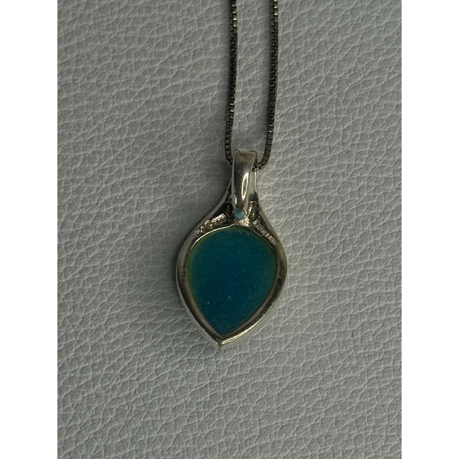 Jewelry 925 STERLING SILVER LARIMAR NECKLACE LENGTH 18 INCH Size ONE SIZE - 7 Thumbnail