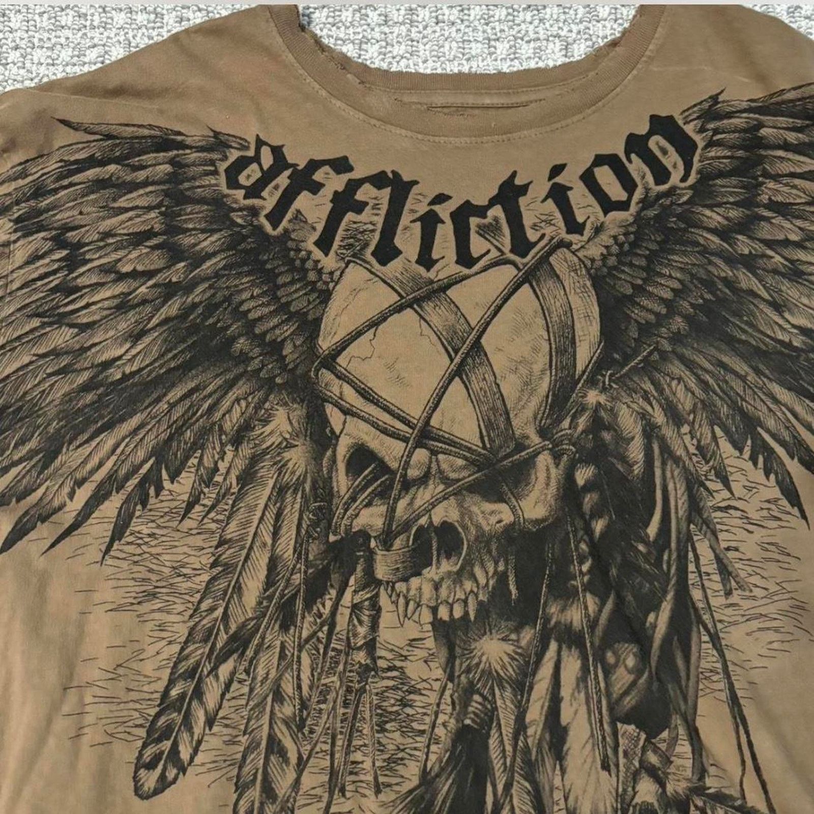 Affliction Crazy y2k affliction skull wings Tee Size US XXL / EU 58 / 5 - 3 Thumbnail