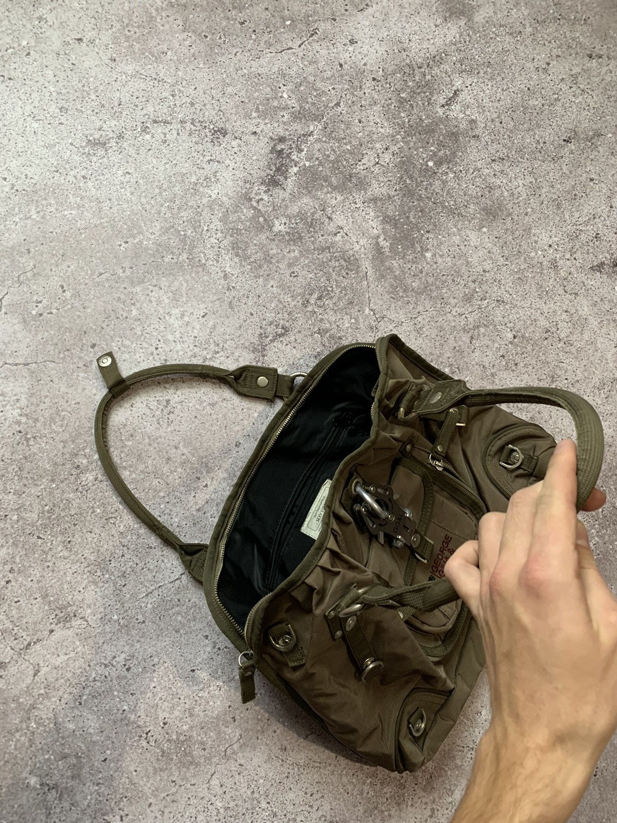 Japanese Brand Vintage GGL George Gina Lucy Hand Bag Black Avant Garde Y2k Size ONE SIZE - 6 Thumbnail