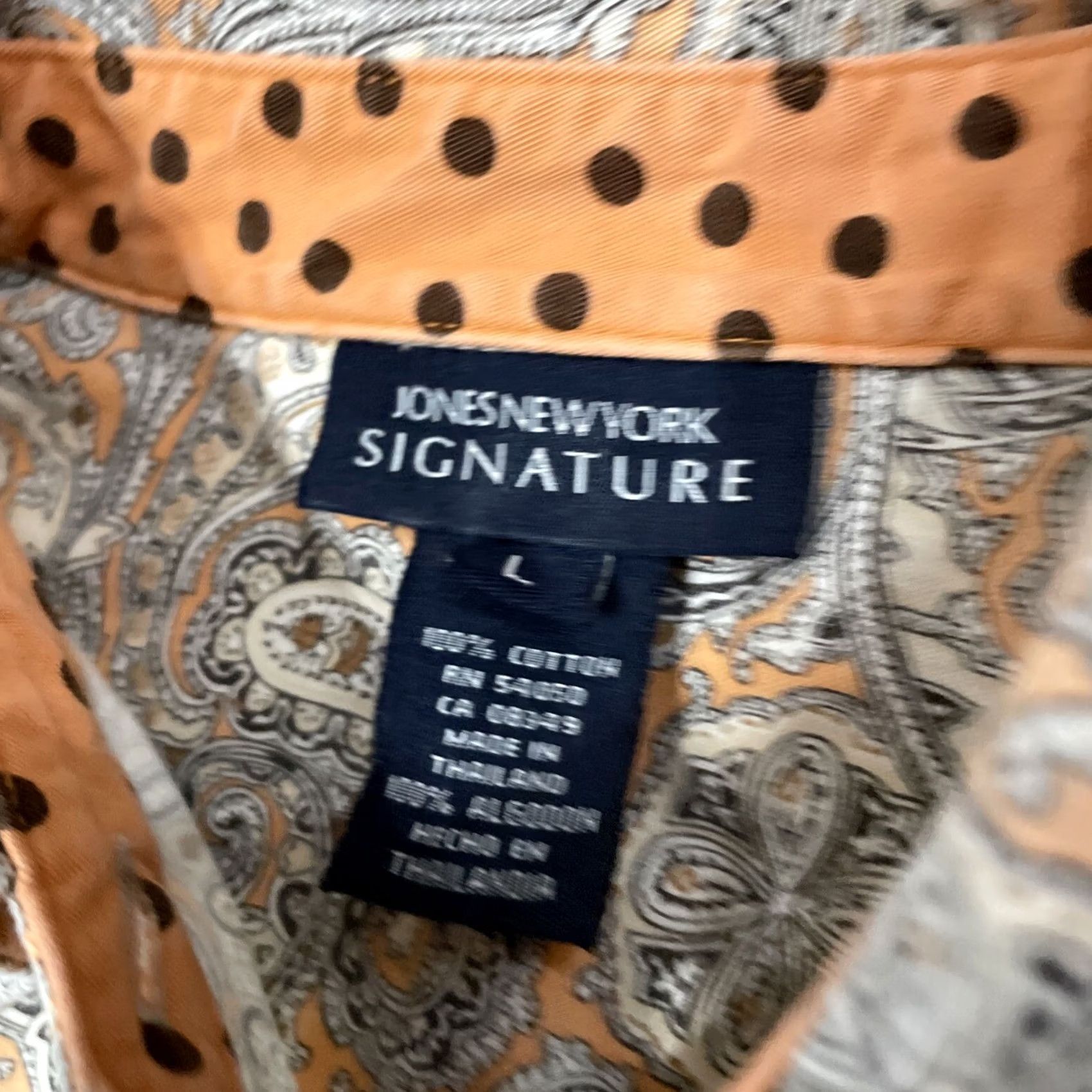 Jones New York Jones New York Signature Paisley Shirt Women L Western Pink Floral Button-Up Top Size M / US 6-8 / IT 42-44 - 5 Thumbnail