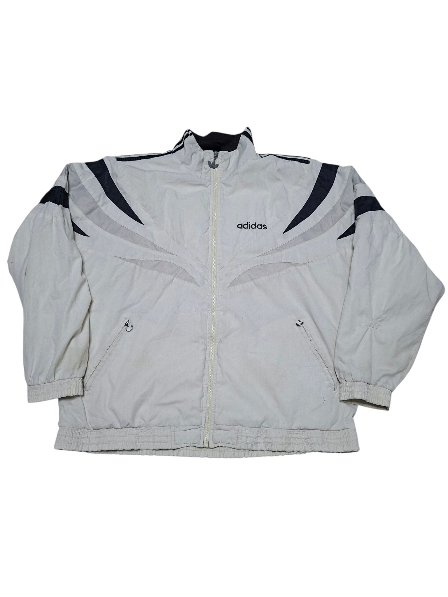 Adidas ADIDAS VINTAGE 90 NYLON BIG LOGO TRACK JACKET Size US XL / EU 56 / 4 - 3 Thumbnail