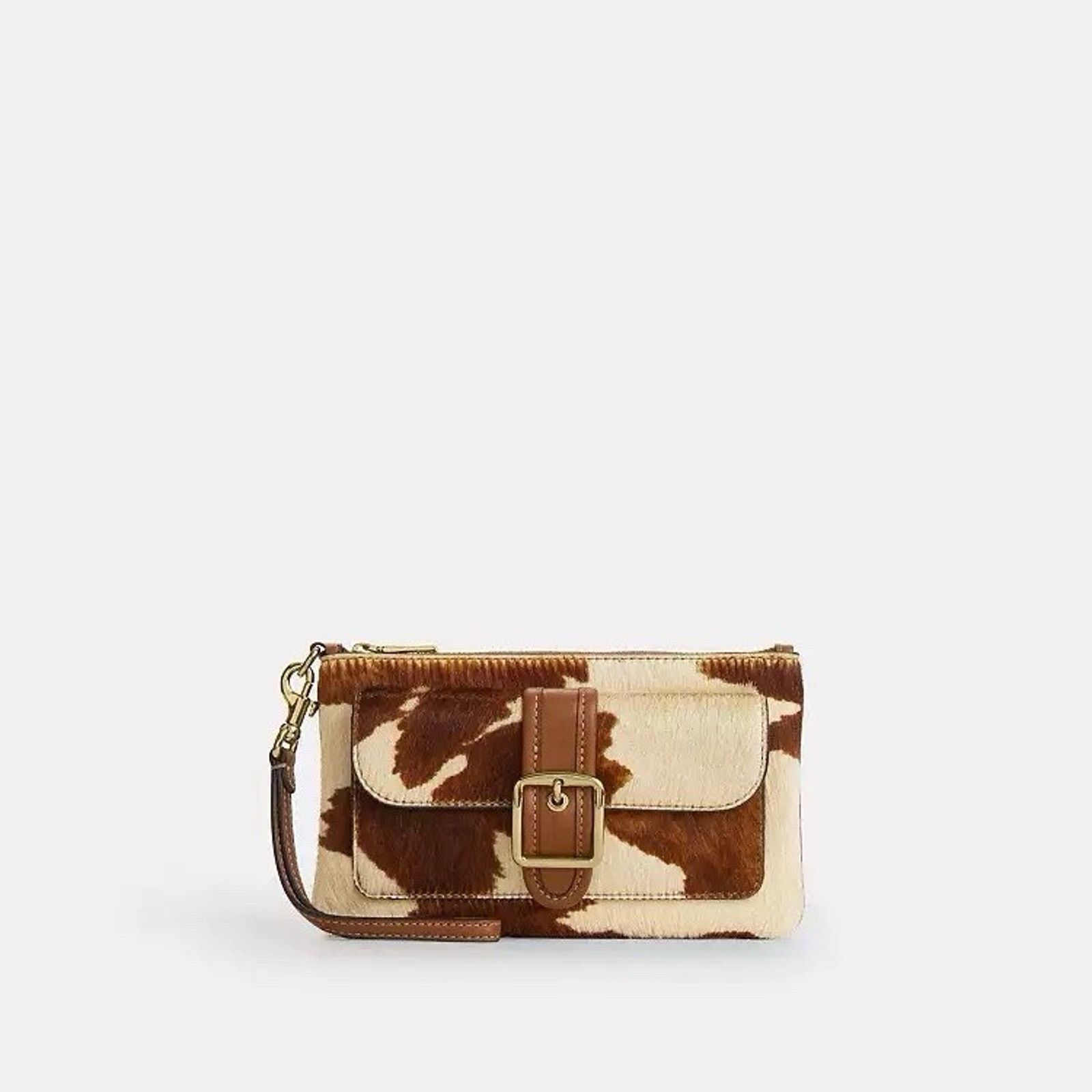Coach NWT Coach Ashton Wristlet Haircalf Cow CDY07 Gold/Cow Size ONE SIZE - 7 Thumbnail
