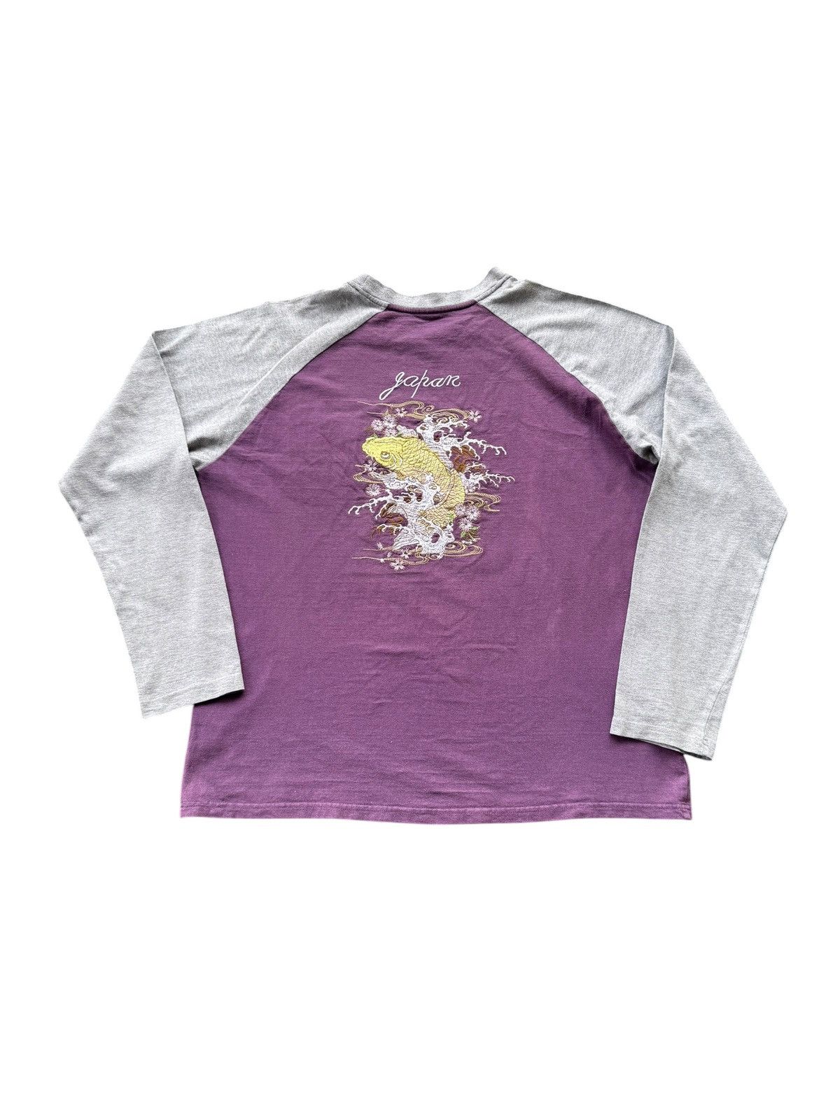 Japanese Brand Fish Koi Sukajan Tshirt Size US L / EU 52-54 / 3 - 1 Thumbnail