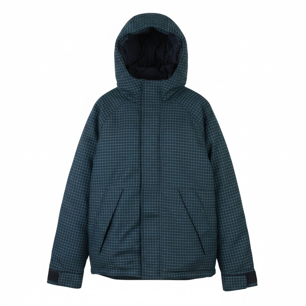 Scotch & Soda M Blue Check Padded Hooded Zip Jacket 88480 Size US M / EU 48-50 / 2 - 1 Thumbnail