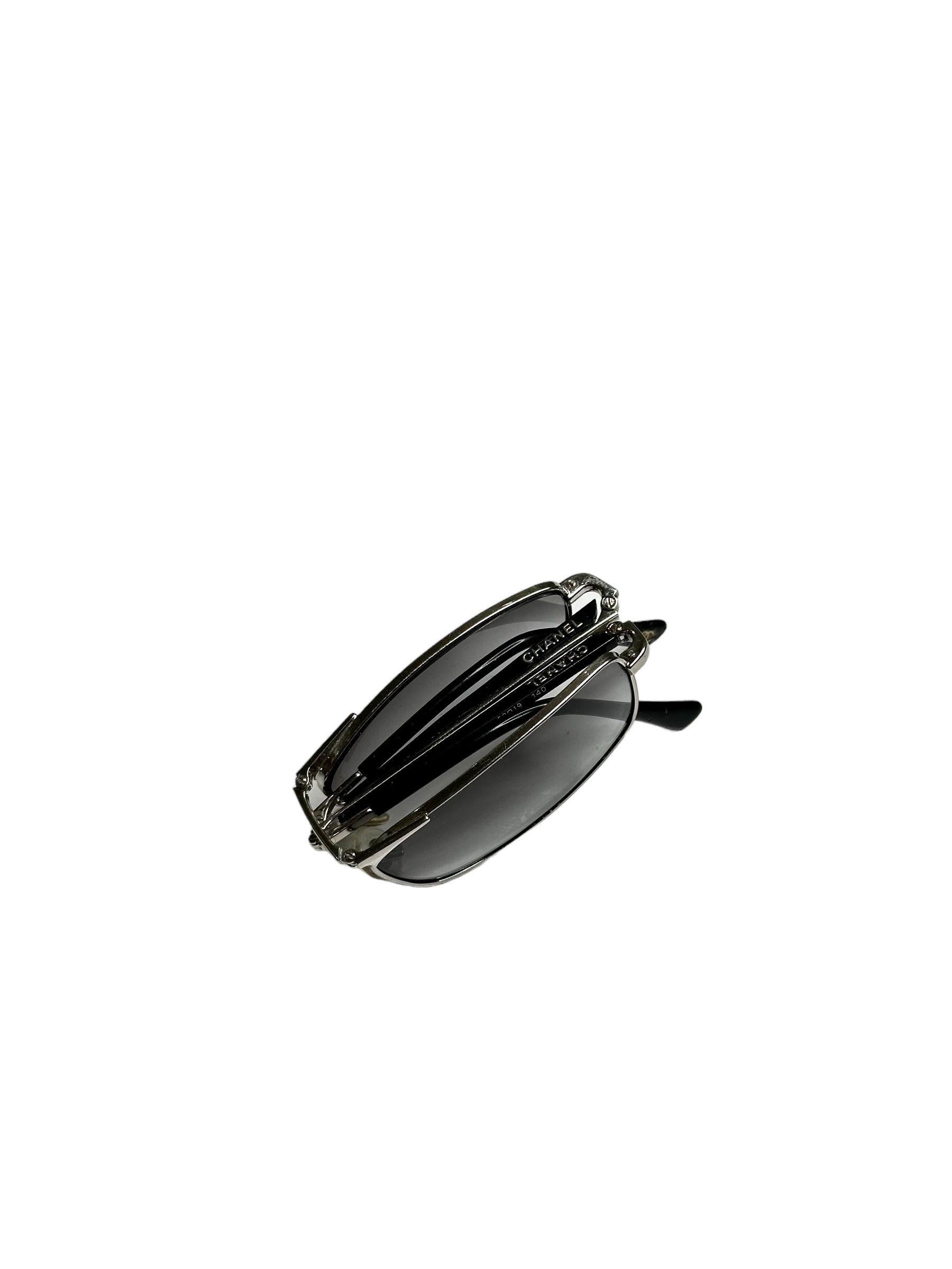 Chanel Chanel Folding Slim Clubman Sunglasses Size ONE SIZE - 13 Thumbnail