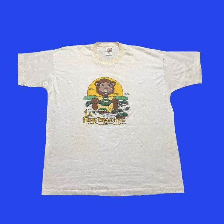 Fruit Of The Loom × Vintage Vintage La Foire Brayonne French Festival T Shirt Size US XXL / EU 58 / 5 - 1 Thumbnail