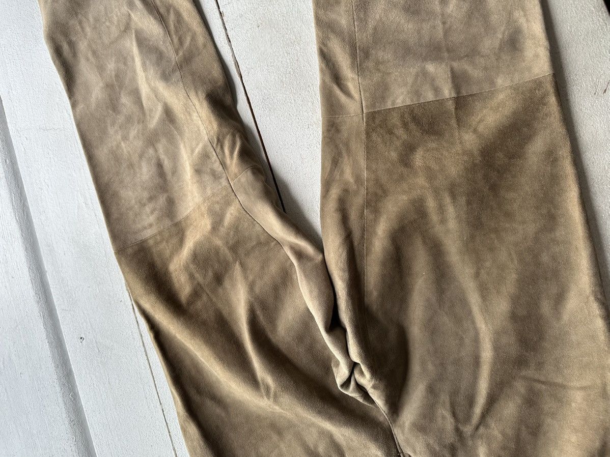 Leather 🚨Vintage leather pants motorcycles BROWN LUXURY Y2K Size 26" / US 2 / IT 38 - 3 Thumbnail