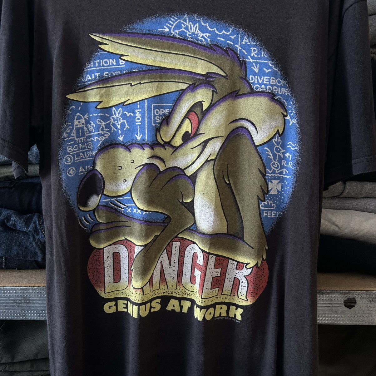 Warner Bros Vintage Warner Bros 1991 Danger Big Logo cartoon tee size S Size US S / EU 44-46 / 1 - 2 Thumbnail