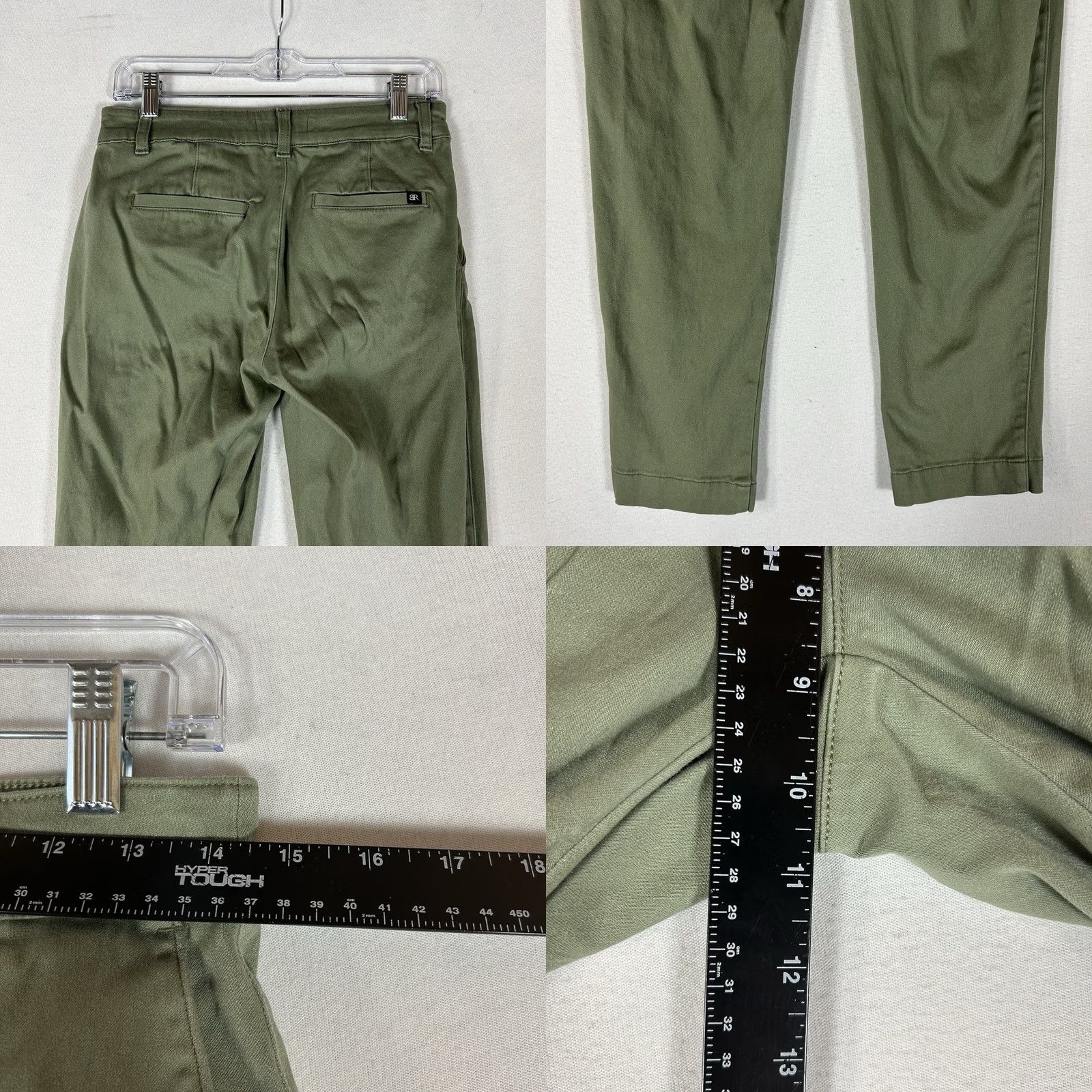 Banana Republic Banana Republic City Chino Pants Womens 4 Green Cropped Workwear Stretch Casual Size 27" / US 4 / IT 40 - 8 Thumbnail