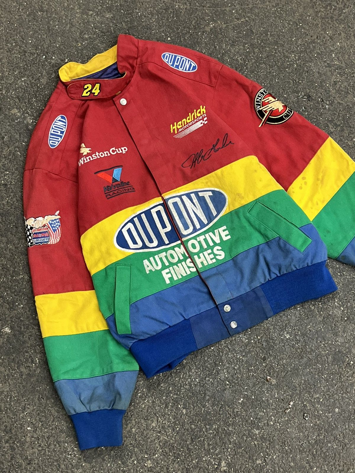 Nascar racing jacket Jeff Hamilton rare streetwear hype 90s