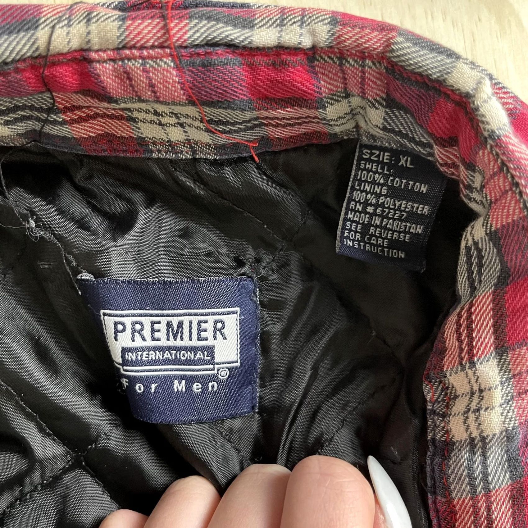 Vintage VINTAGE Premier International Shirt Jacket Mens XL Red Plaid Quilted Flannel Workwear Size US XL / EU 56 / 4 - 4 Thumbnail