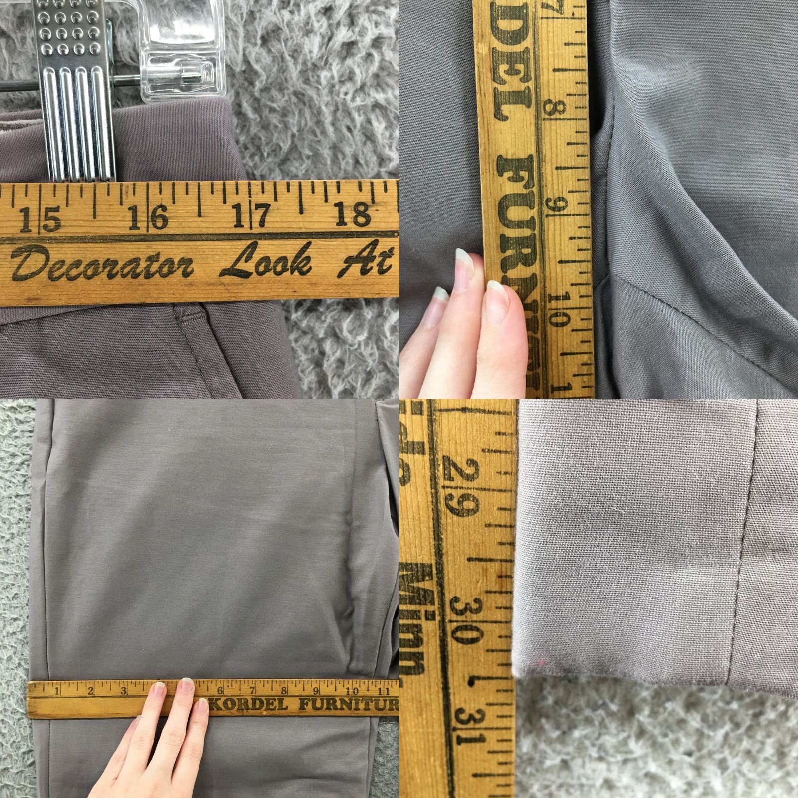 Banana Republic Banana Republic Jackson Fit Dress Pants Womens 10 Short Gray Dress Pants Pockets Flat Front Cotton Blend Regular Mens Womens Girls Size 32" / US 10 / IT 46 - 8 Thumbnail