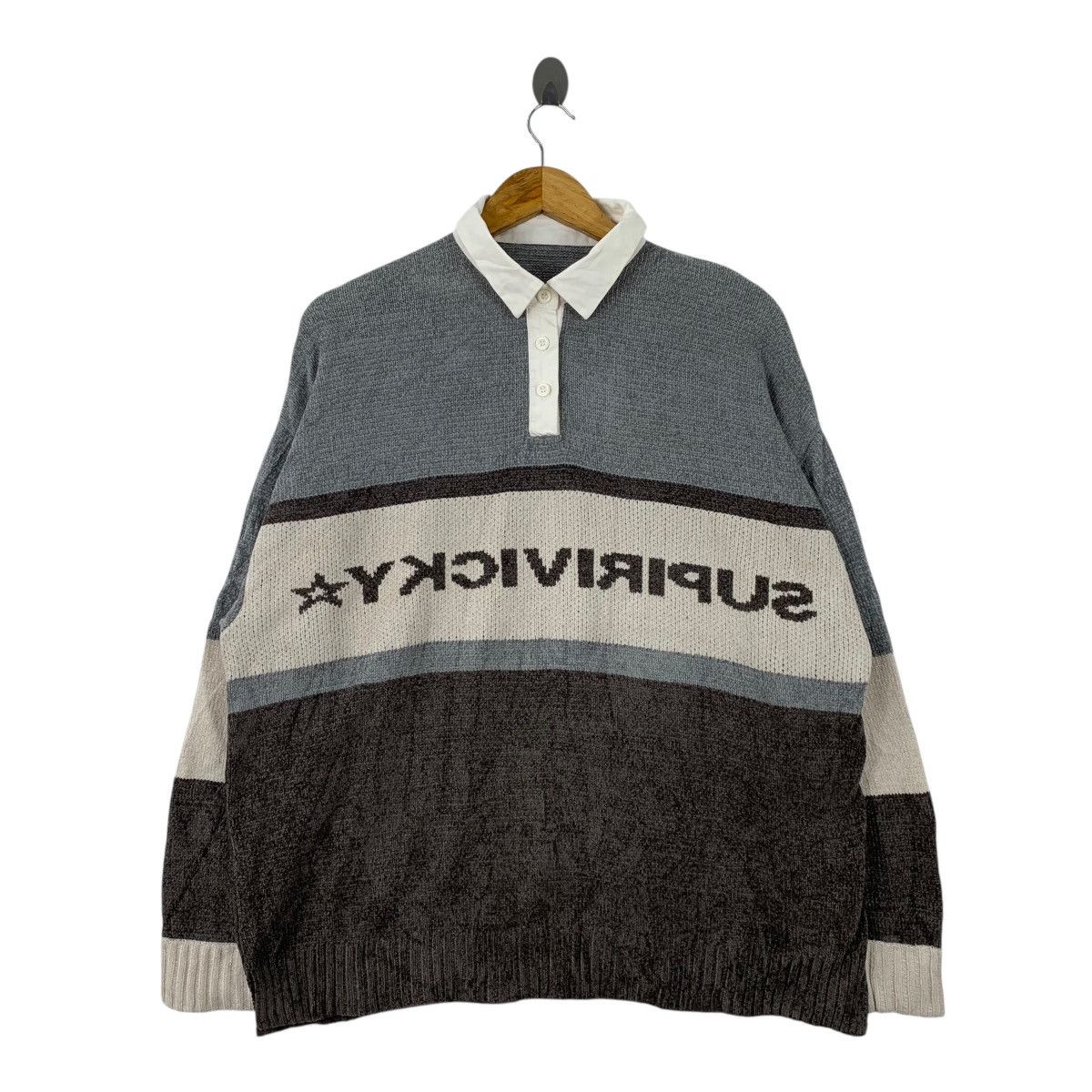 Japanese Brand SUPIRIVICKY Japanese Brand Knitwear Polos Sweatshirt Pullove Size US XXL / EU 58 / 5 - 1 Thumbnail