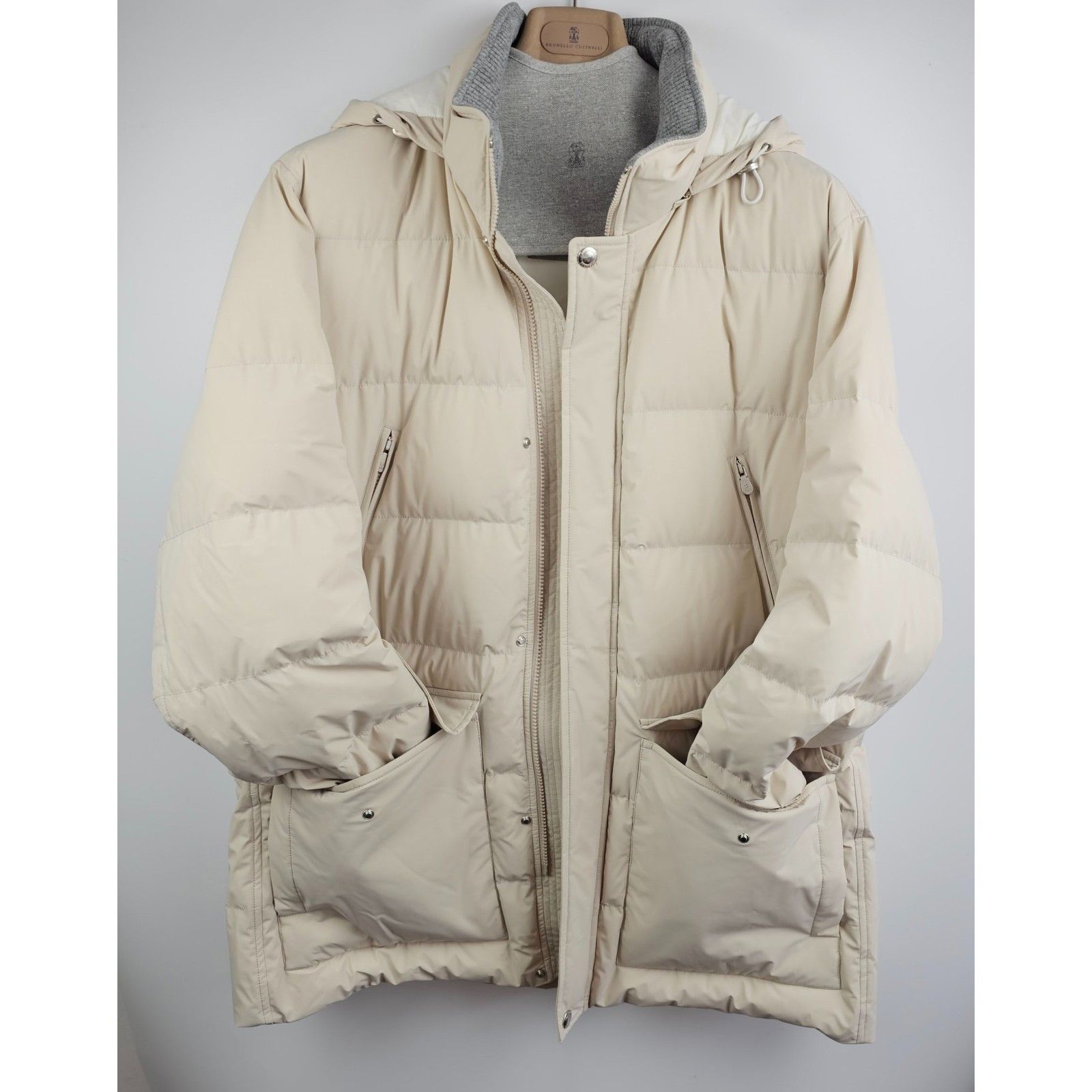 Brunello Cucinelli BRUNELLO CUCINELLI Beige Down Jacket New & Authentic Size XX Size US XXL / EU 58 / 5 - 9 Thumbnail