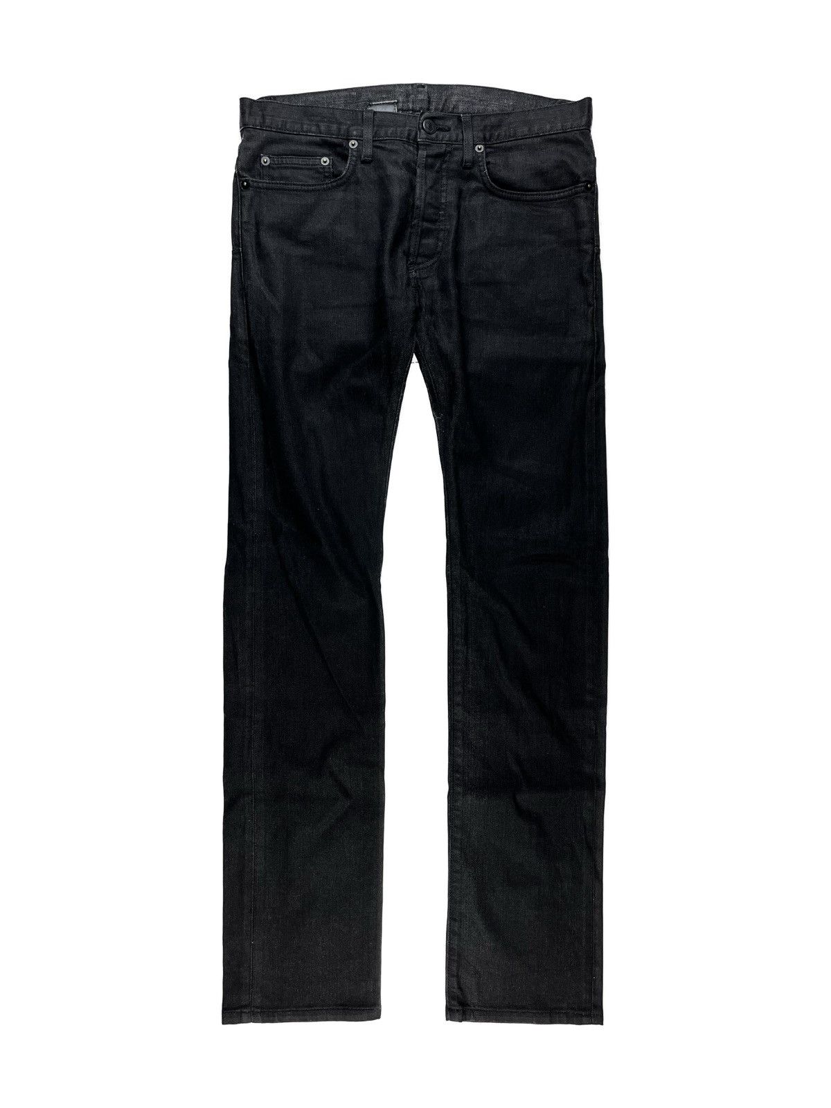 Dior AW08 Dior Homme Waxed Coated Denim Jeans Black 29 | Grailed