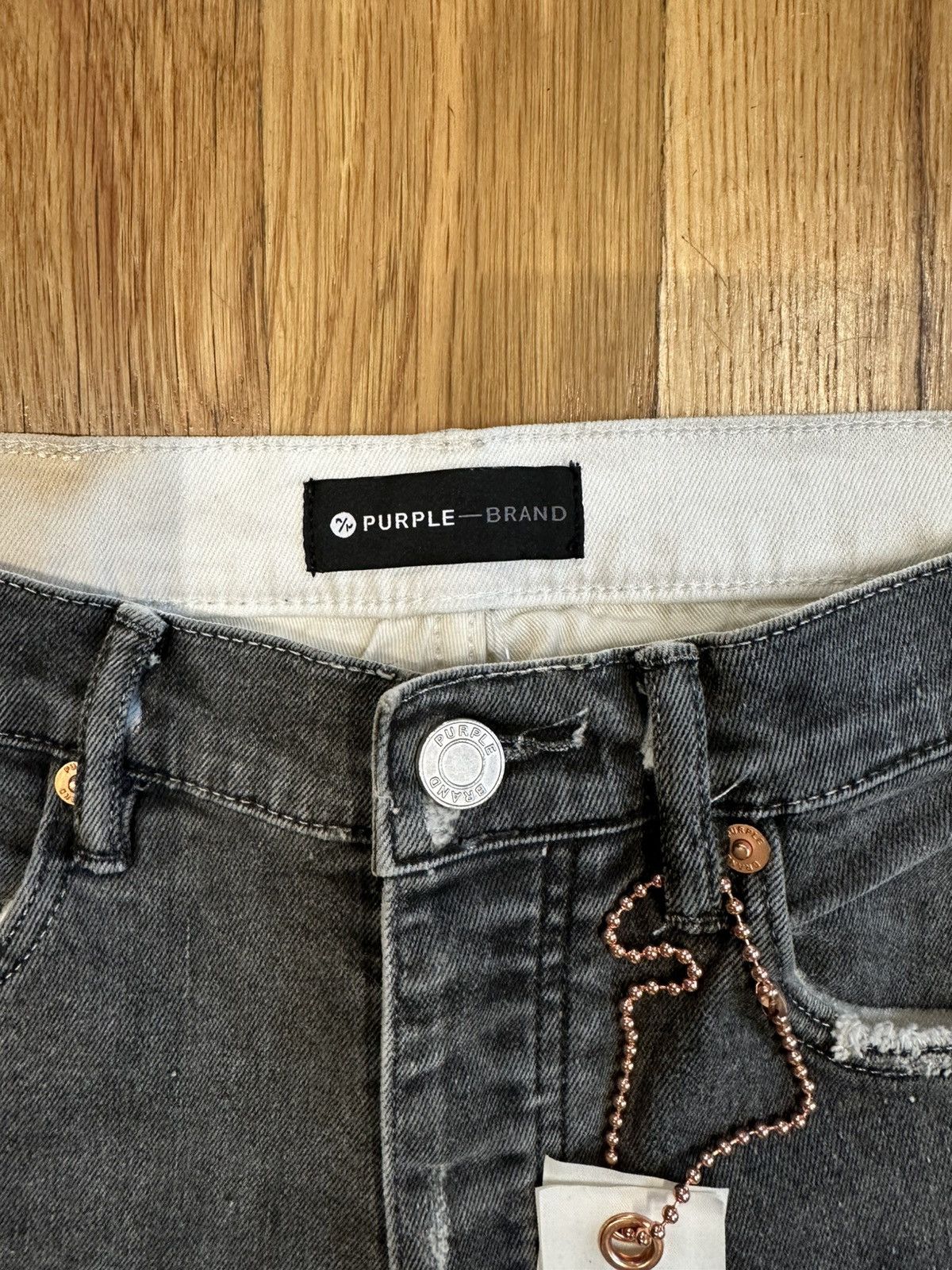 Purple Brand Purple Brand Knee Hole Gray Denim Jeans Size 30 Size US 30 / EU 46 - 3 Thumbnail