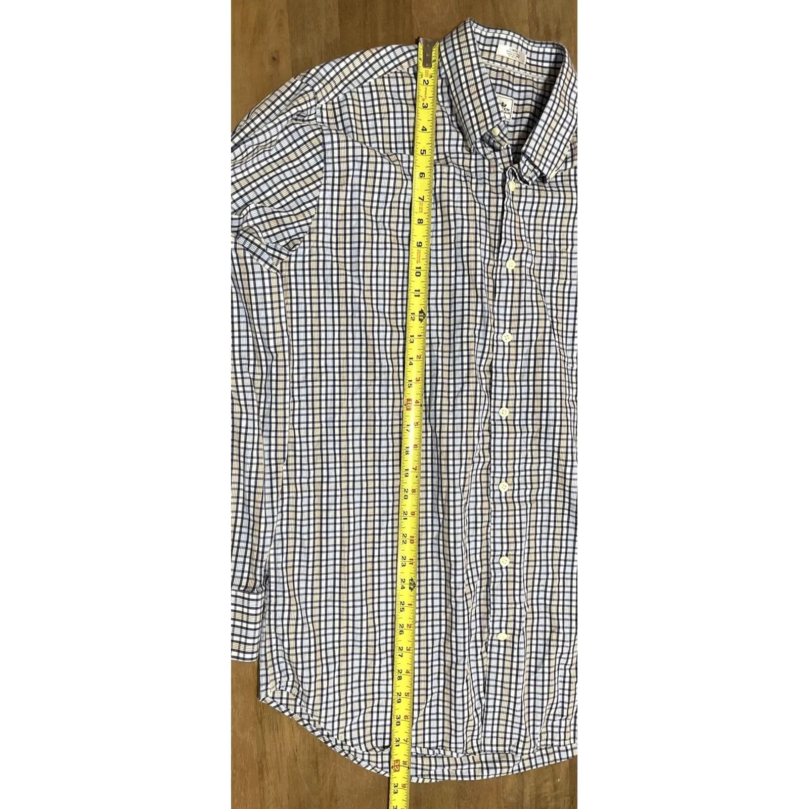 Peter Millar Peter Millar Button-Down Shirt Mens Large Plaid Long Sleeve Cotton Preppy Casual Blue Multicolor 46 in Chest Regular Fit Office Workwear Size US L / EU 52-54 / 3 - 7 Thumbnail