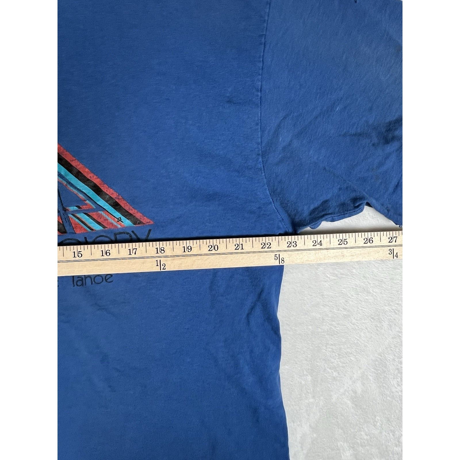 Hanes Vintage Lake Tahoe T-Shirt Size XL Skiing Single Stitch Made Size US XL / EU 56 / 4 - 7 Thumbnail